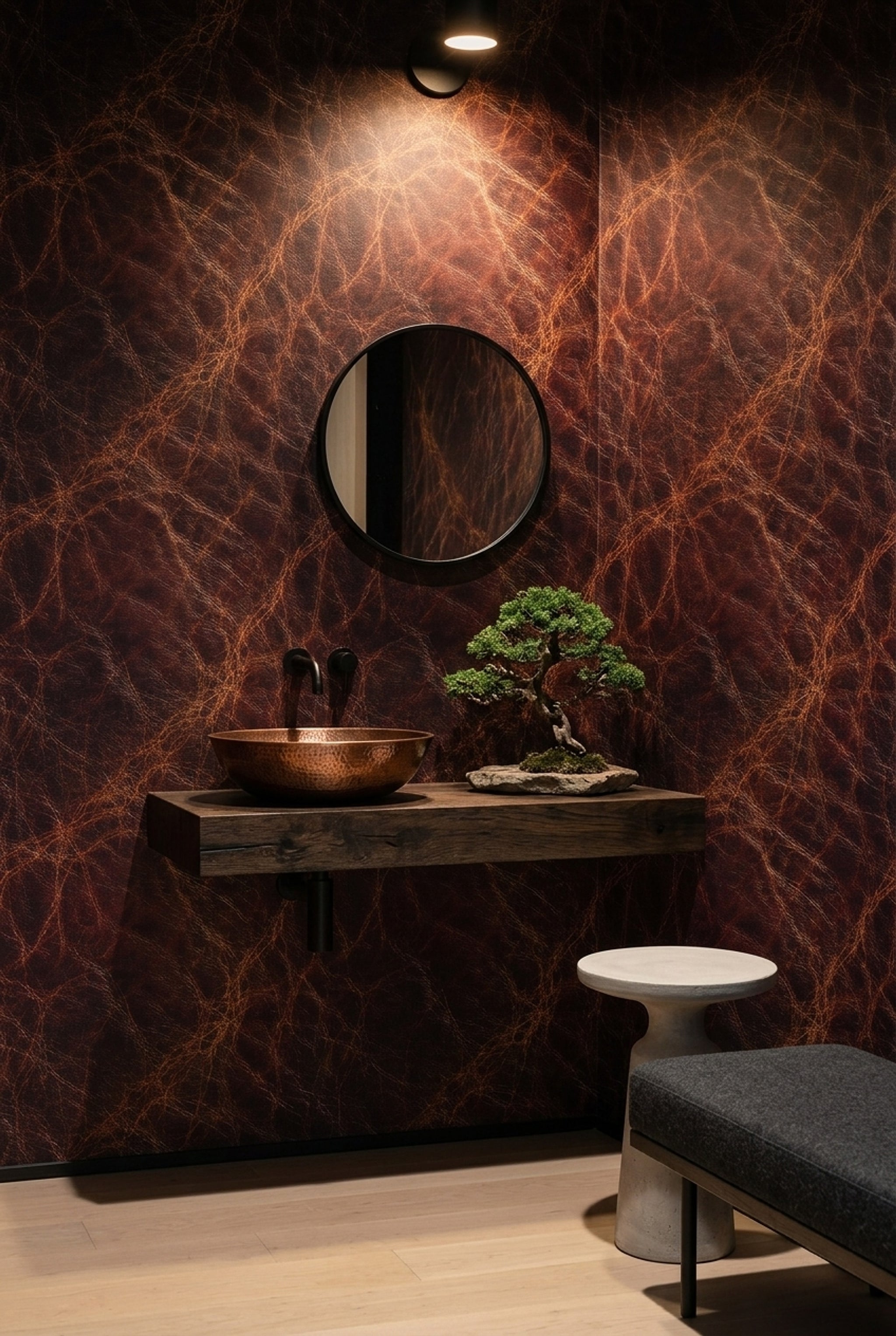 Black Background Wallpaper Marble Veining Gold Veins Removable Wall Decor