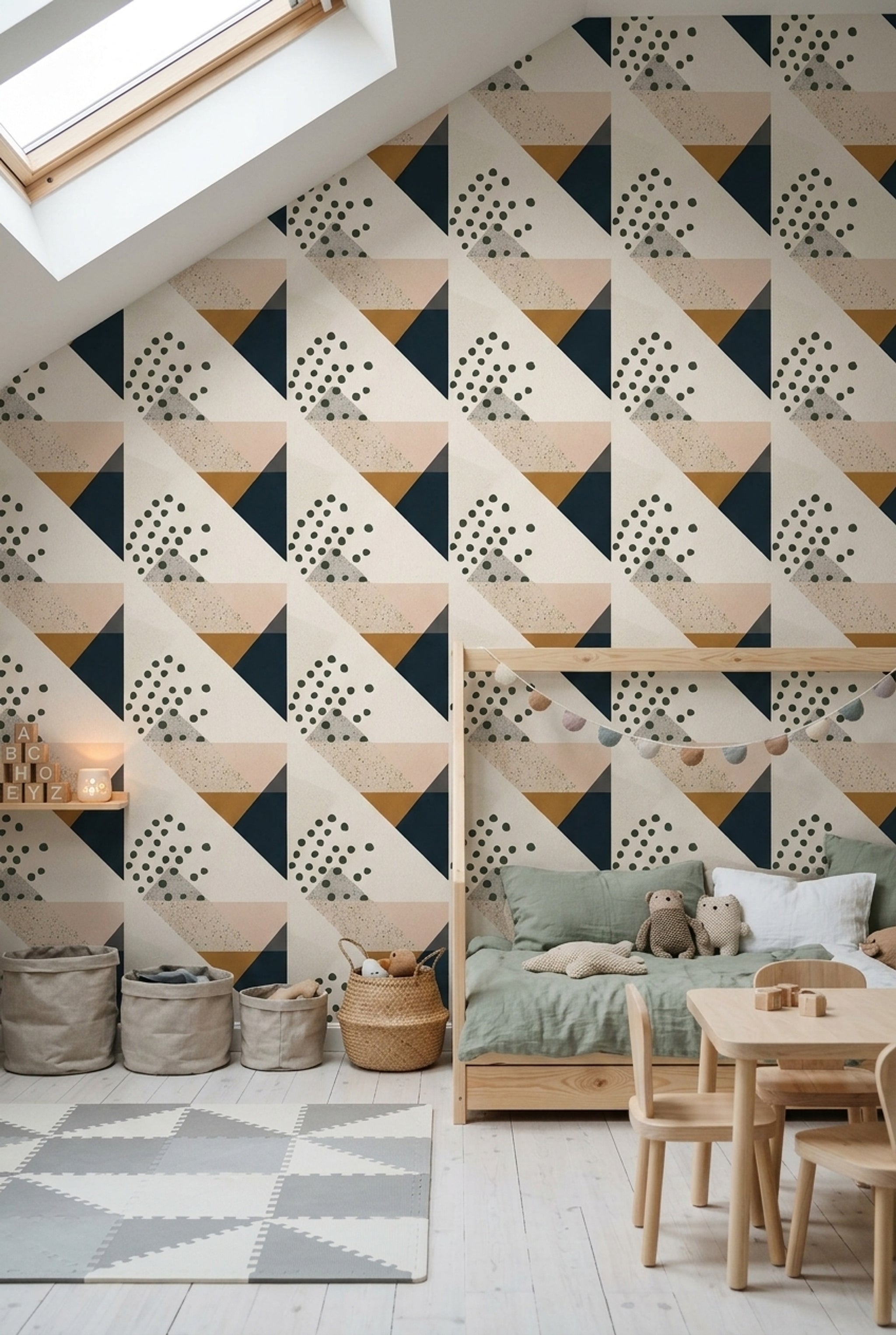 Terrazzo Texture Wallpaper Mid Century Modern Decorative Mural
