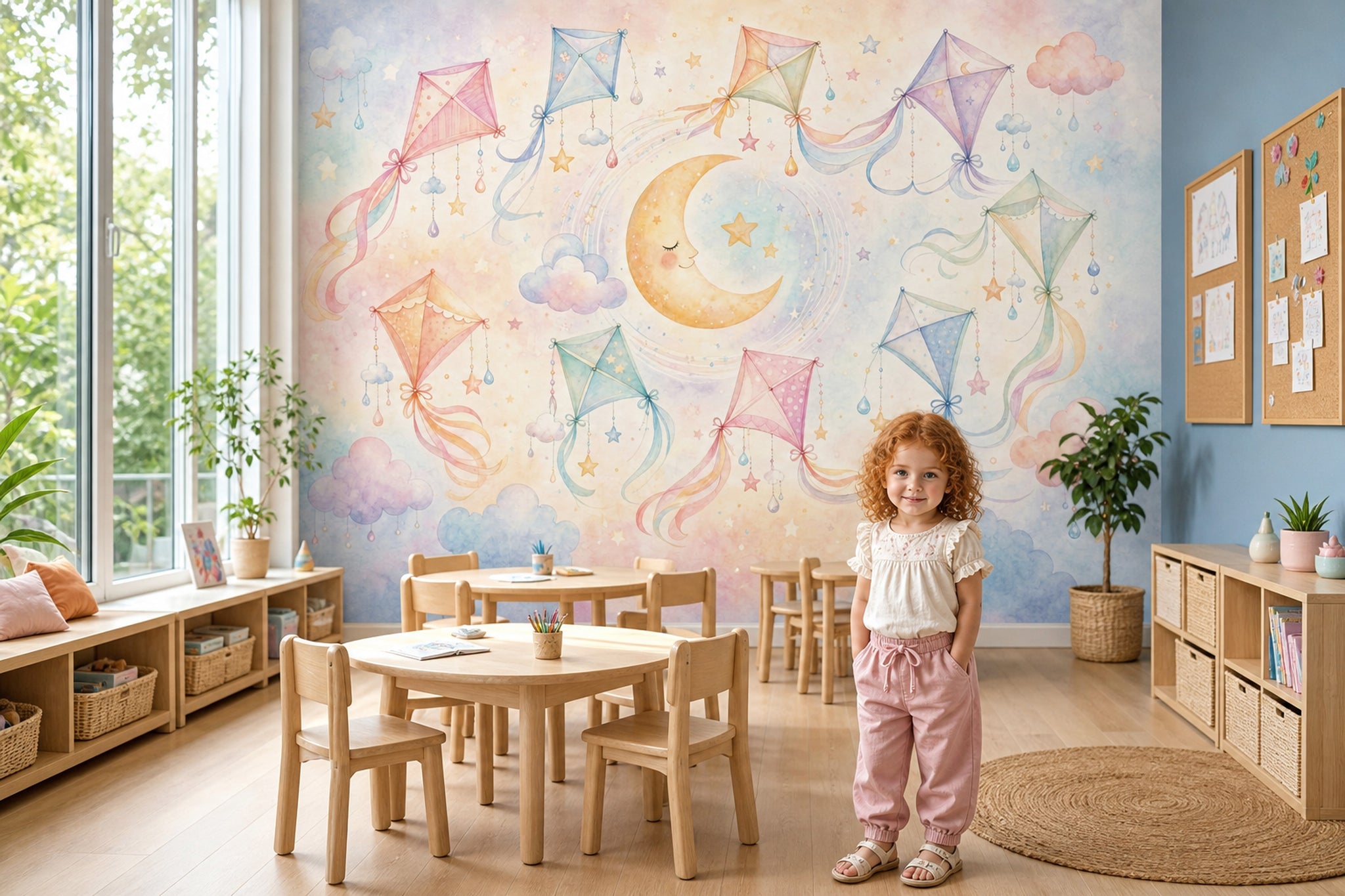 Watercolor Texture Wallpaper Pastel Dreamy Wall Mural