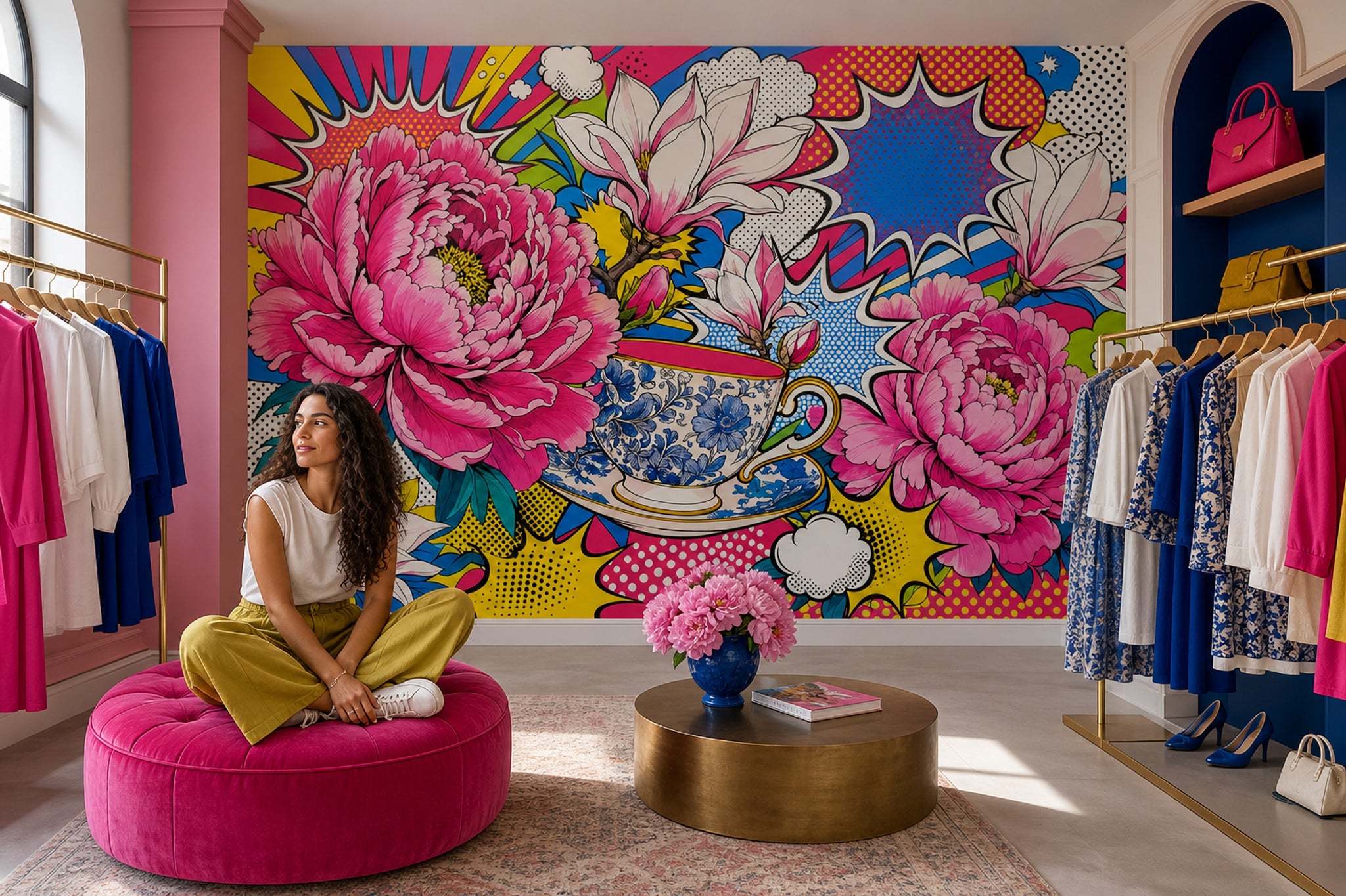 Comic Book Wallpaper Pop Art Removable Floral Wall Decor
