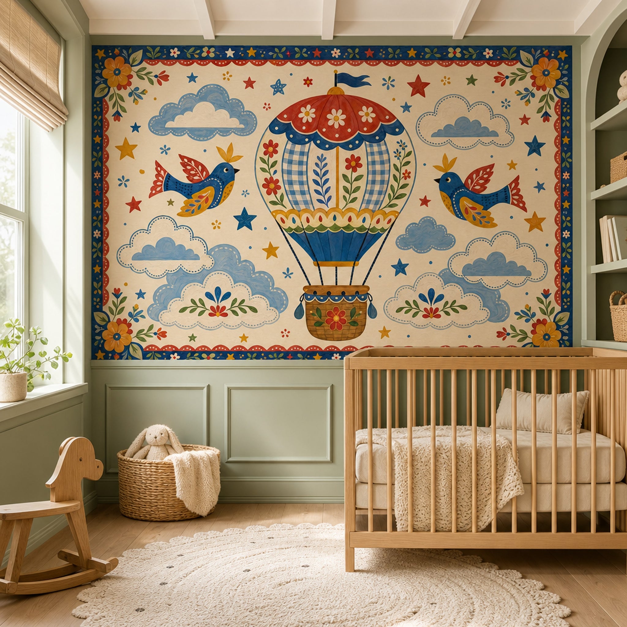 Hot Air Balloon Wallpaper Balloon Ride Removable Sky Wall Decor