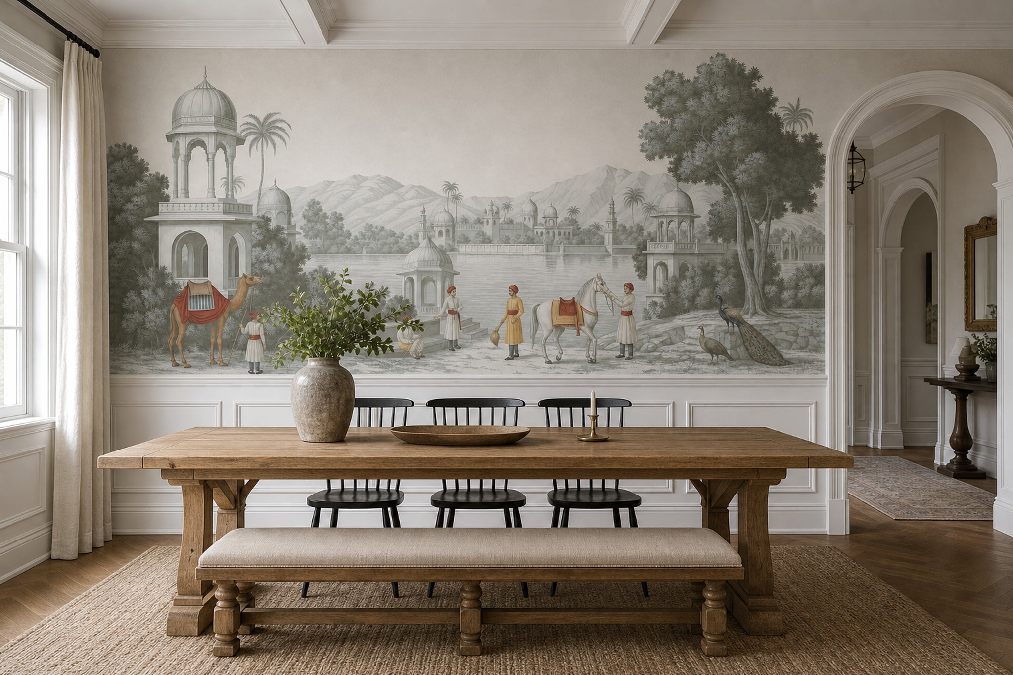 Indian Palace Wallpaper Domed Pavilions Landscape Mural Wall Mural