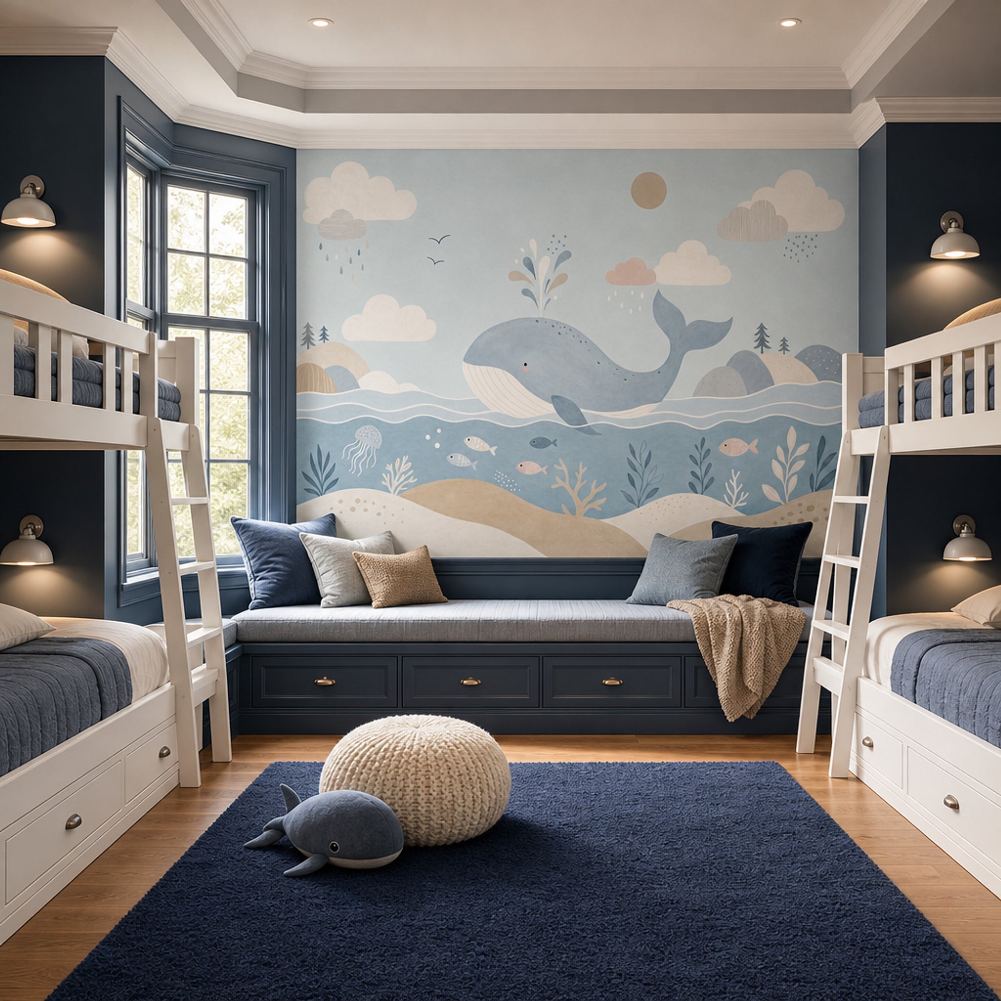 Whale Wallpaper Ocean Removable Underwater Wall Decor