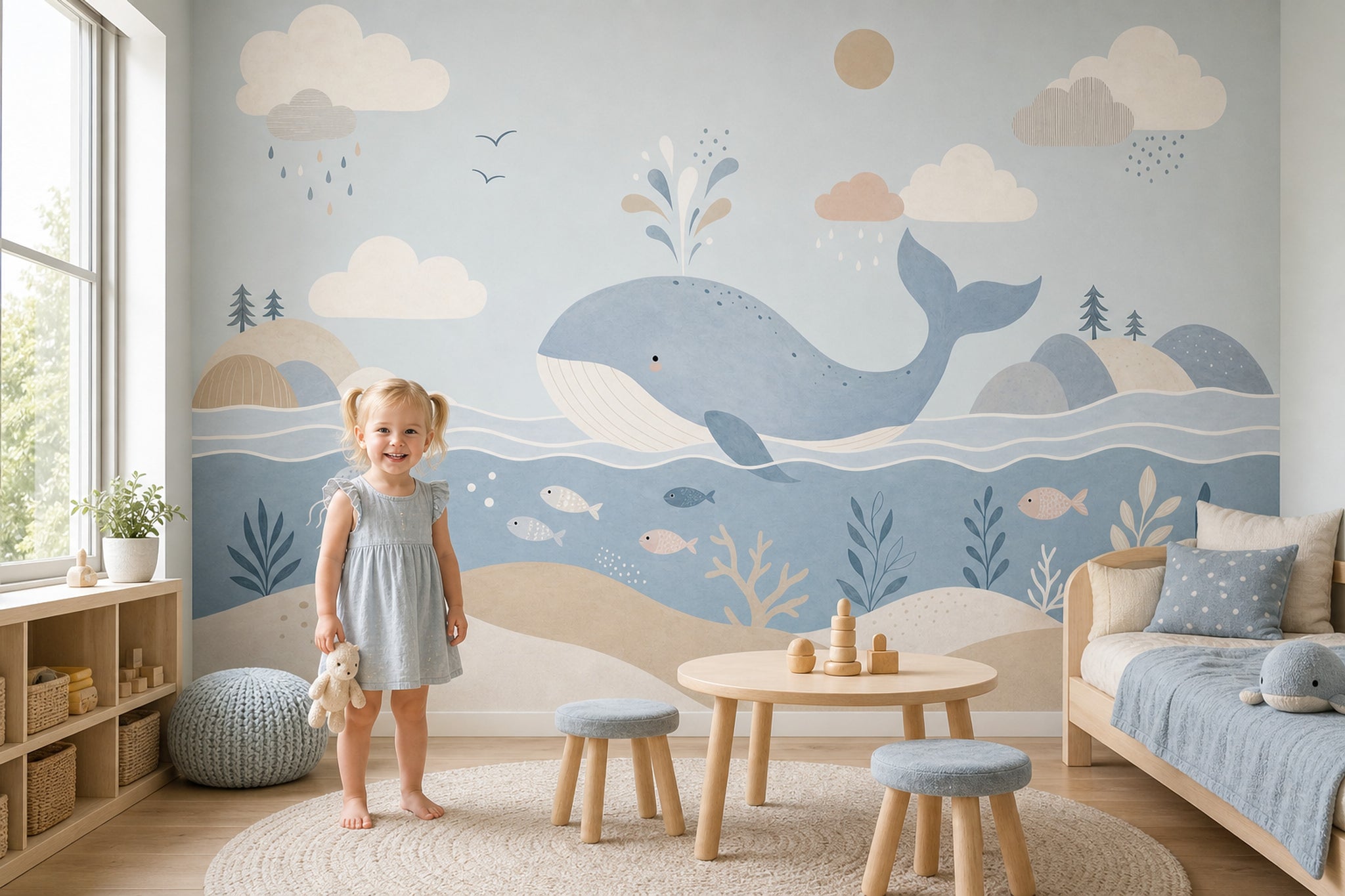 Whale Wallpaper Ocean Removable Underwater Wall Decor