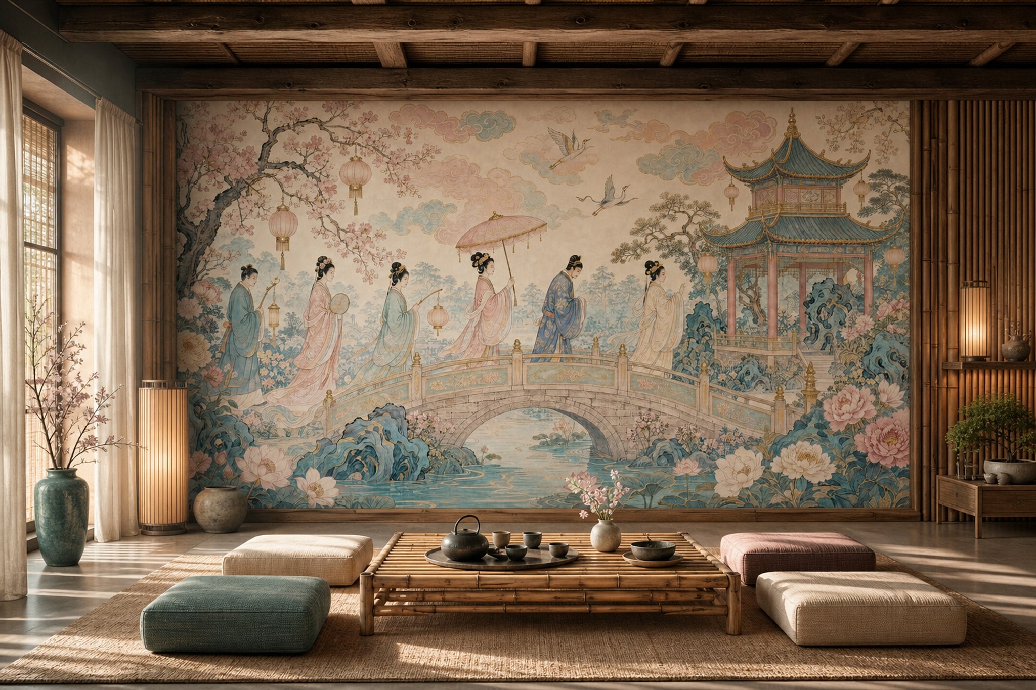 Pink Cherry Wallpaper Blossom Sakura Removable Wall Decor