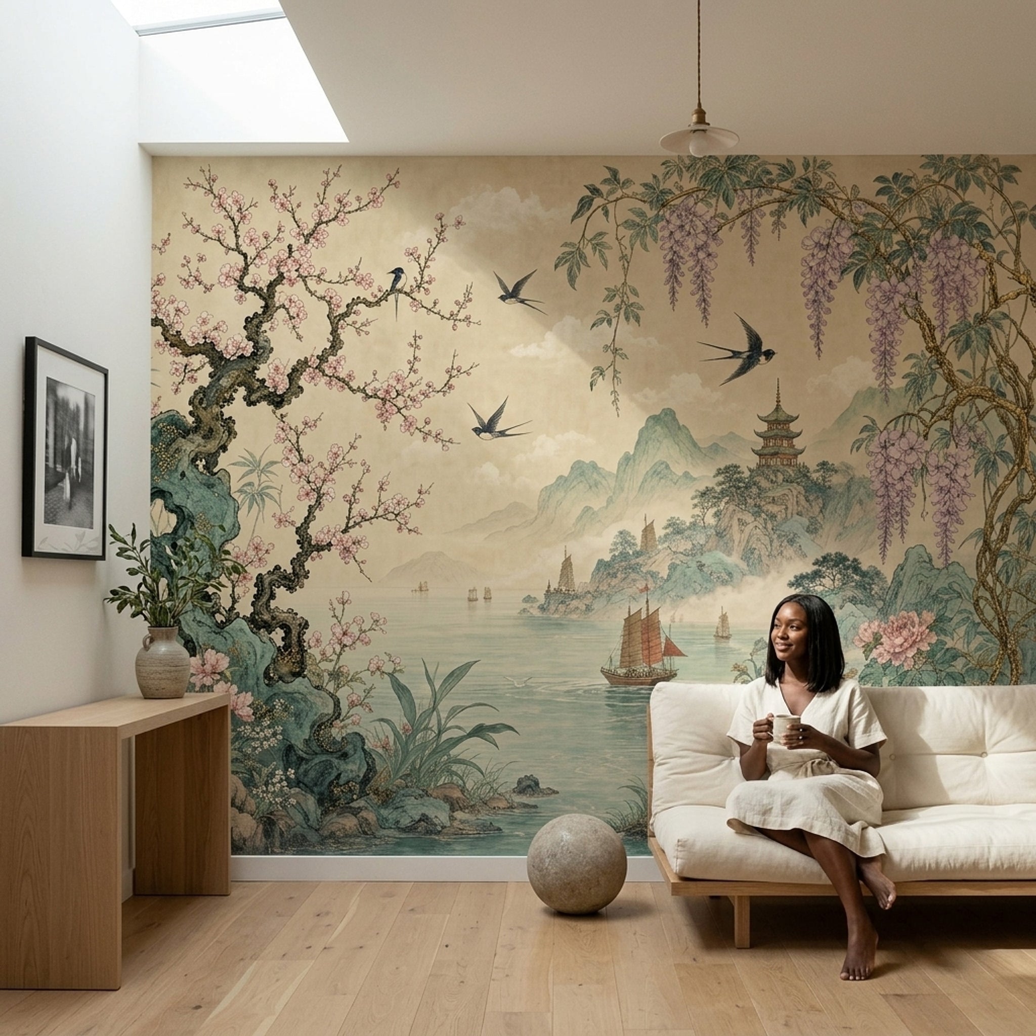 Paper Texture Wallpaper Surface Grain Fibrous Finish Removable Wall Decor