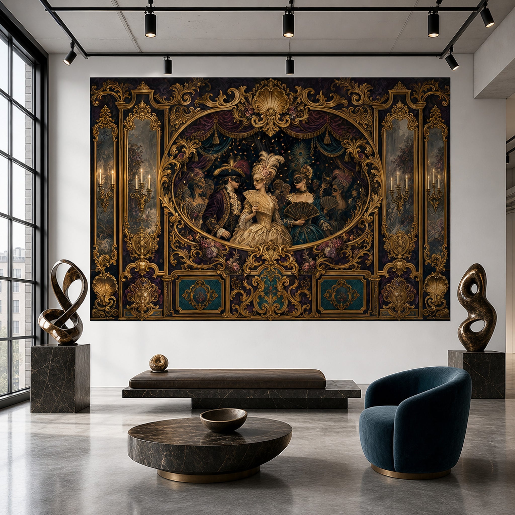 Masquerade Ball Wallpaper Baroque Rococo Wall Mural