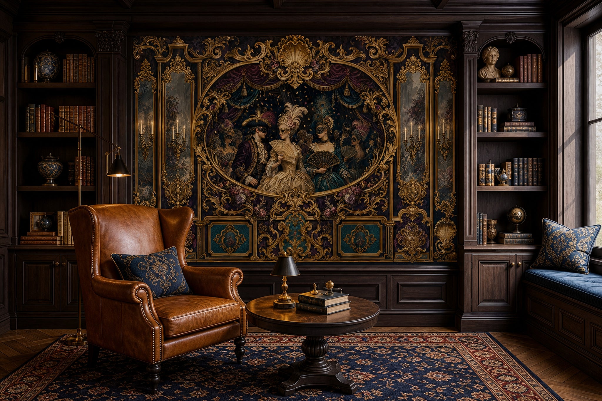 Masquerade Ball Wallpaper Baroque Rococo Wall Mural
