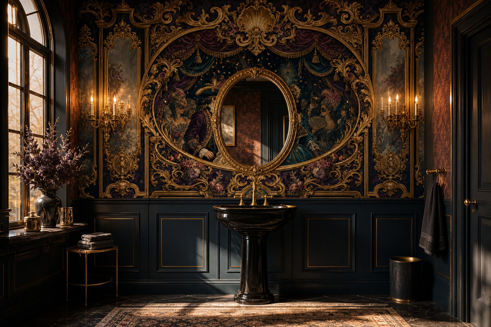 Masquerade Ball Wallpaper Baroque Rococo Wall Mural