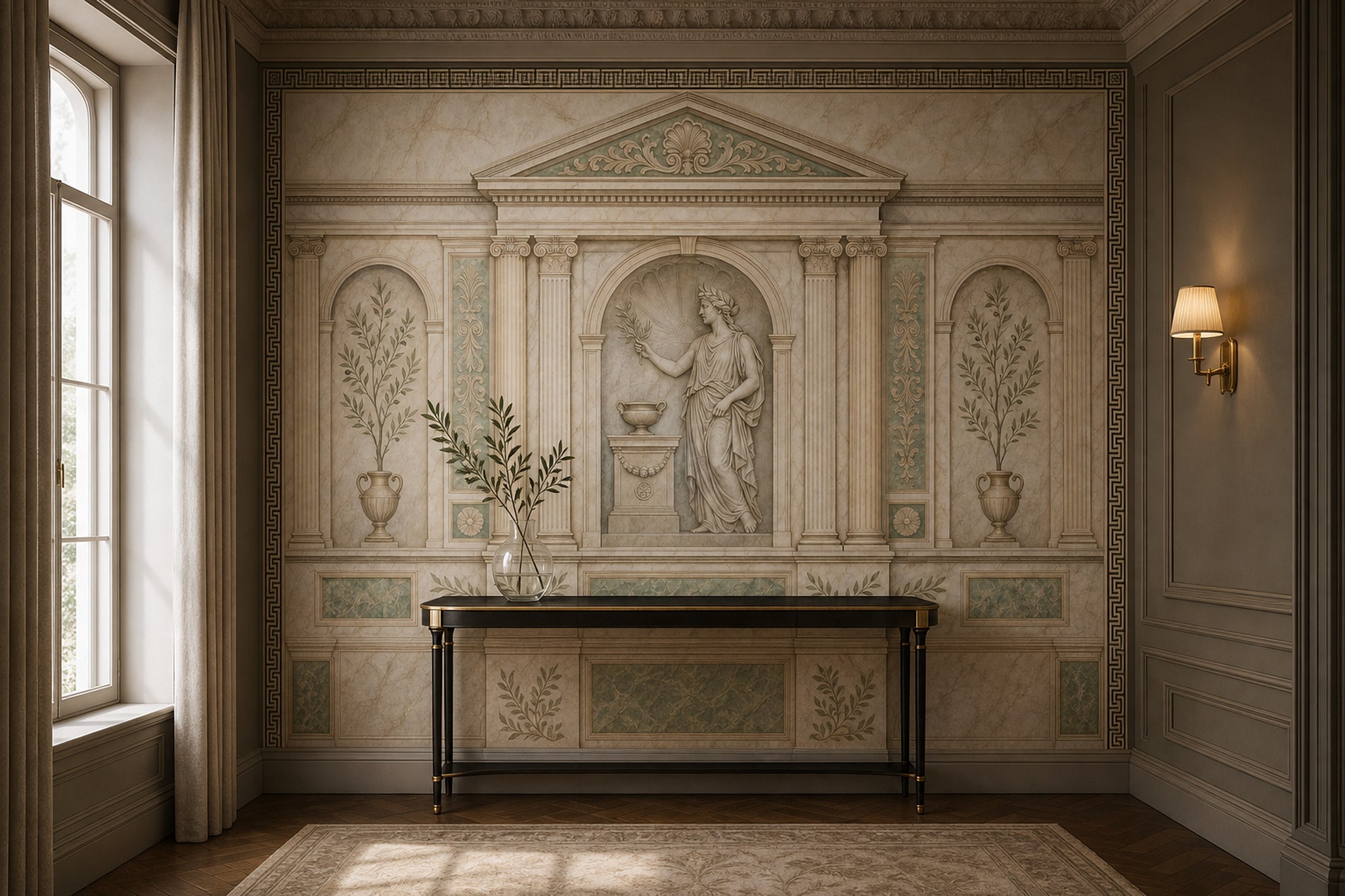 Greco Roman Wallpaper Fresco Removable Marble Wall Decor