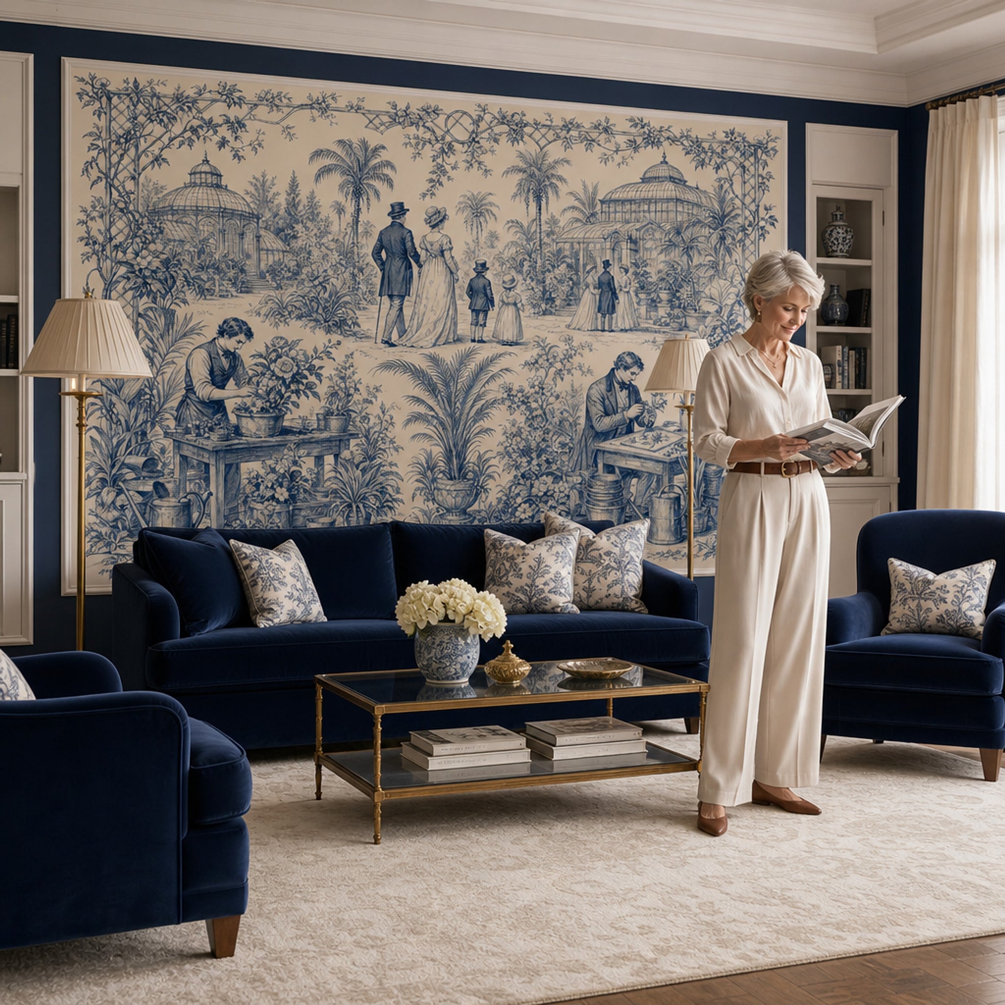 Toile Wallpaper Victorian Garden Botanical Conservatory Wall Mural