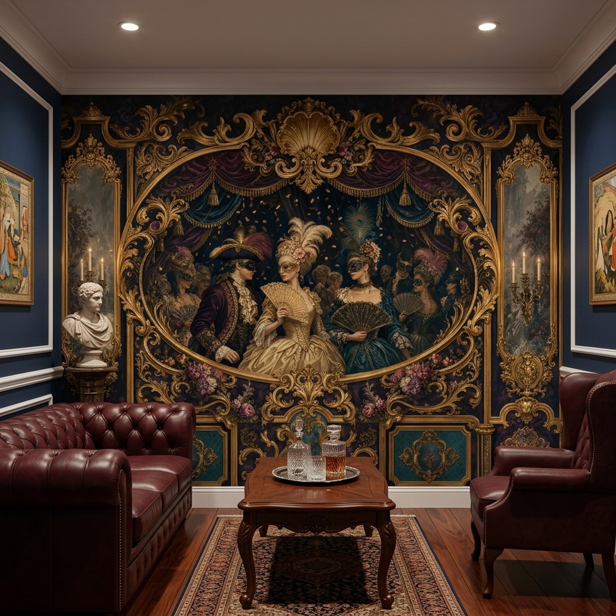 Masquerade Ball Wallpaper Baroque Rococo Wall Mural