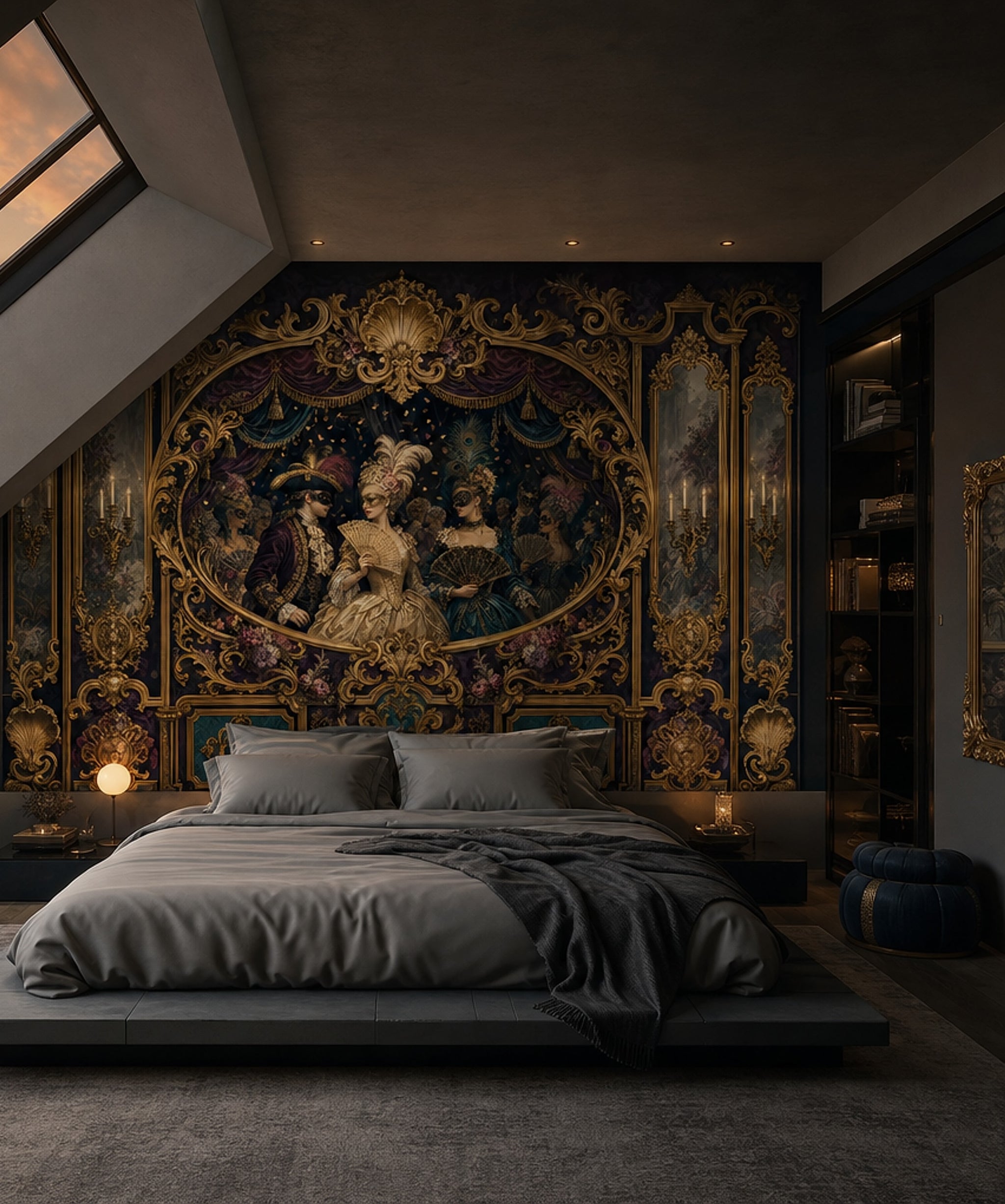 Masquerade Ball Wallpaper Baroque Rococo Wall Mural