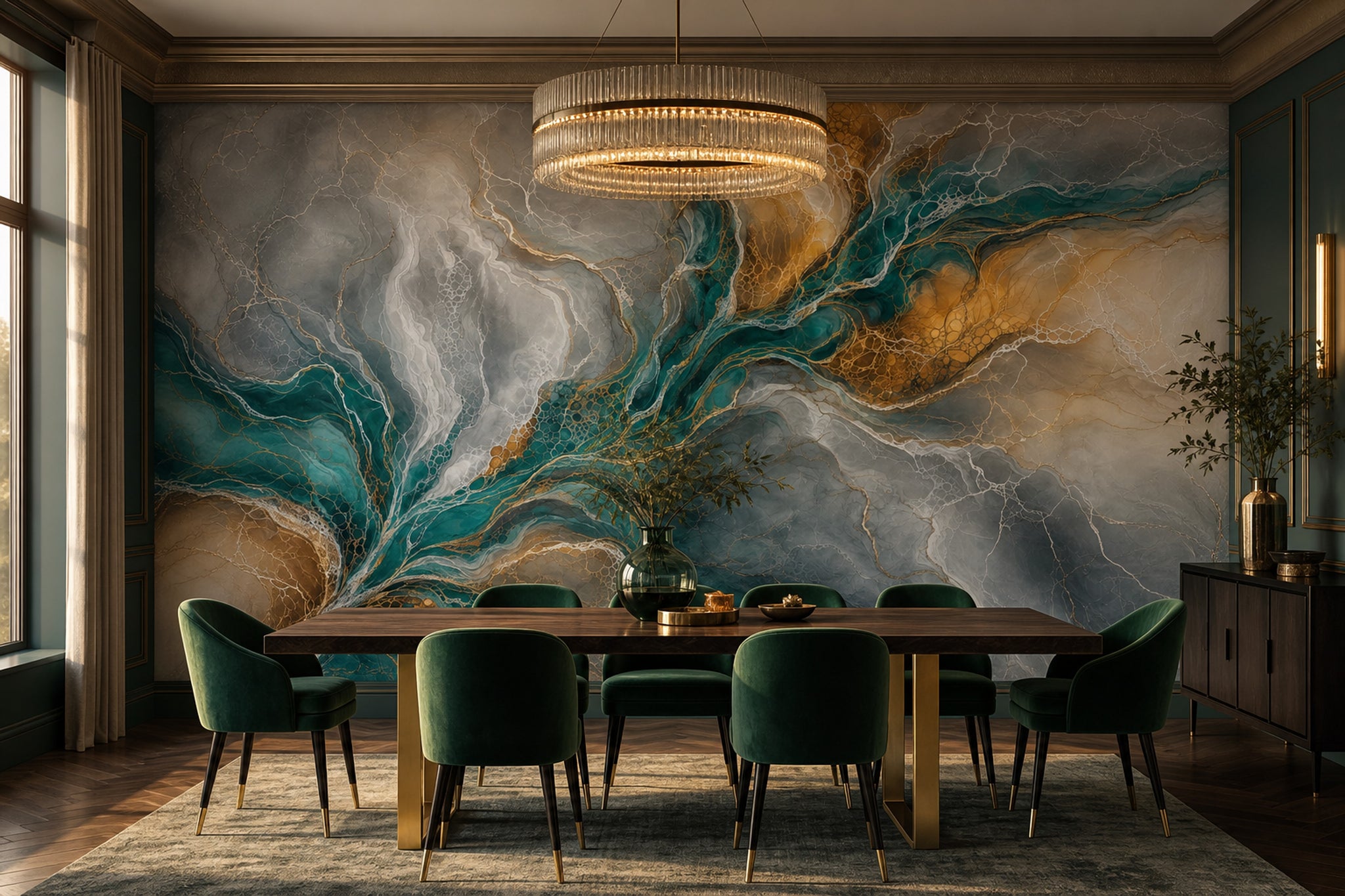 Geode Wallpaper Marble Fluid Art Removable Wall Decor