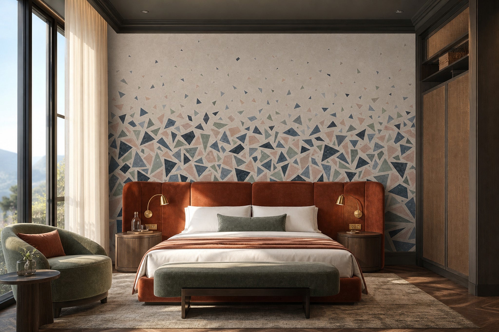 Stone Background Wallpaper Textured Surface Terrazzo Pattern Wall Mural