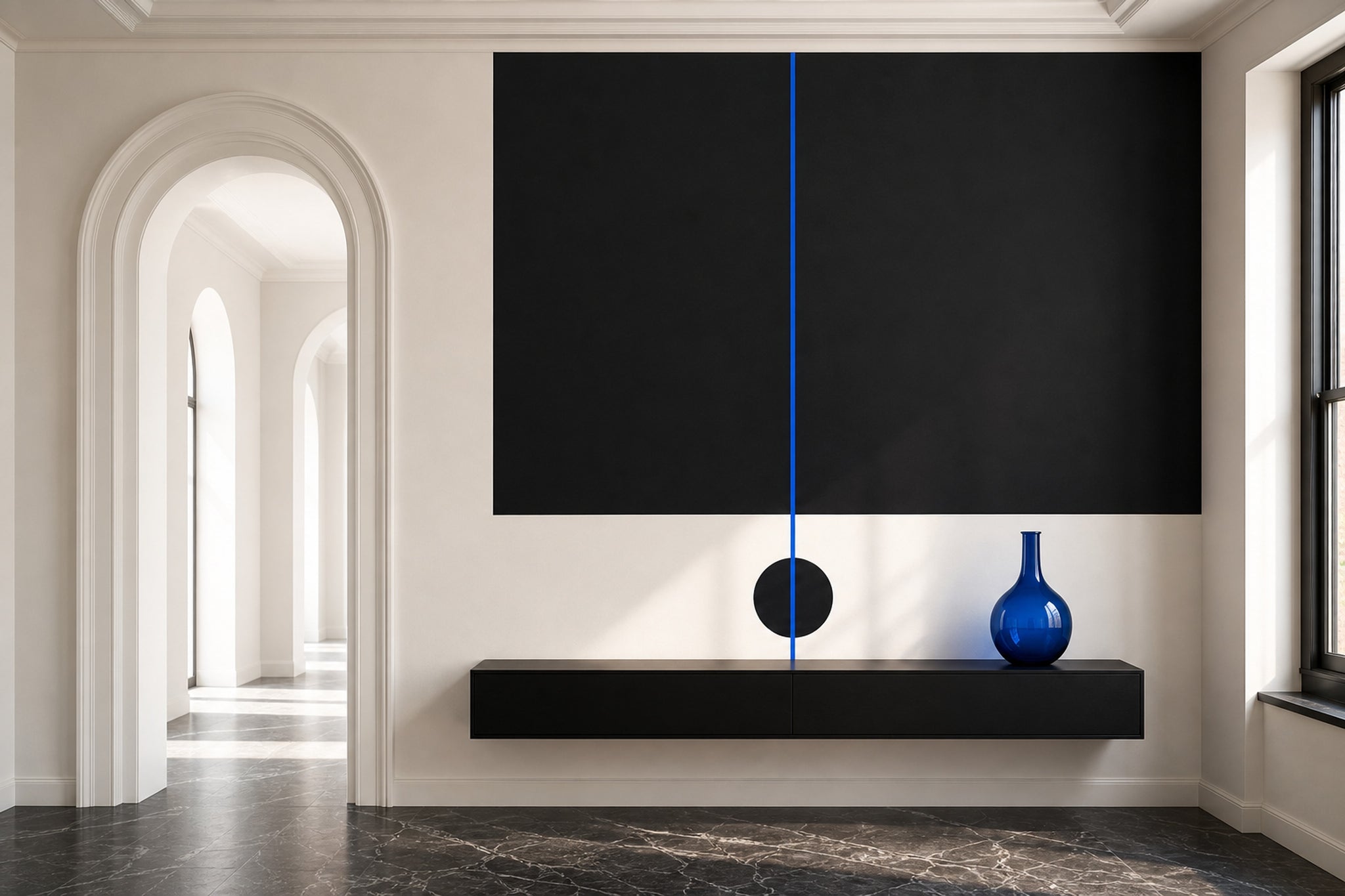 Solid Black Wallpaper Minimal Removable Modern Wall Decor