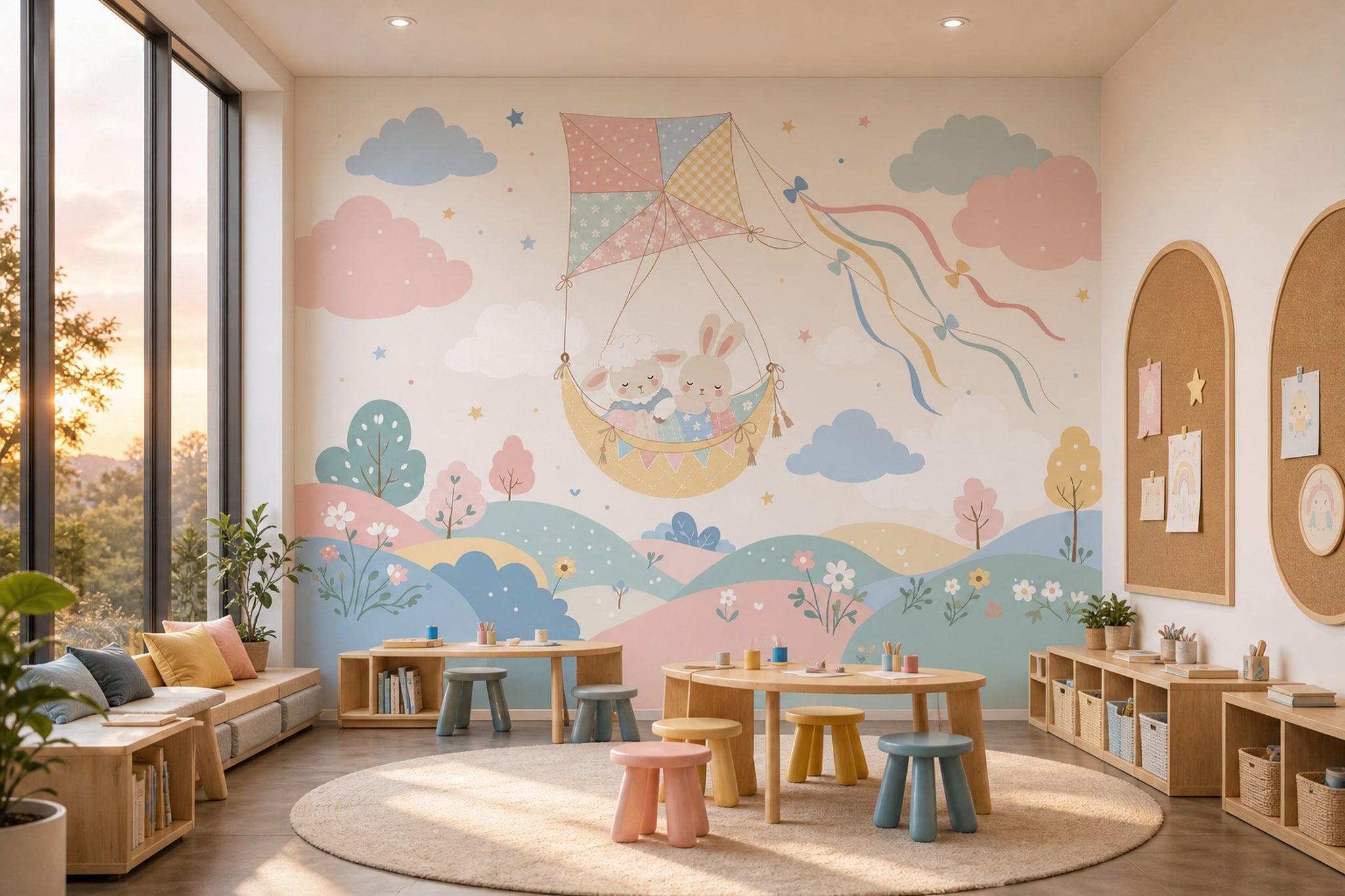White Background Wallpaper Nursery Kids Wall Mural