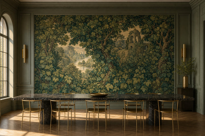 Antique Scenic Mural Wallpaper Vintage Tapestry European Countryside Removable Wall Decor