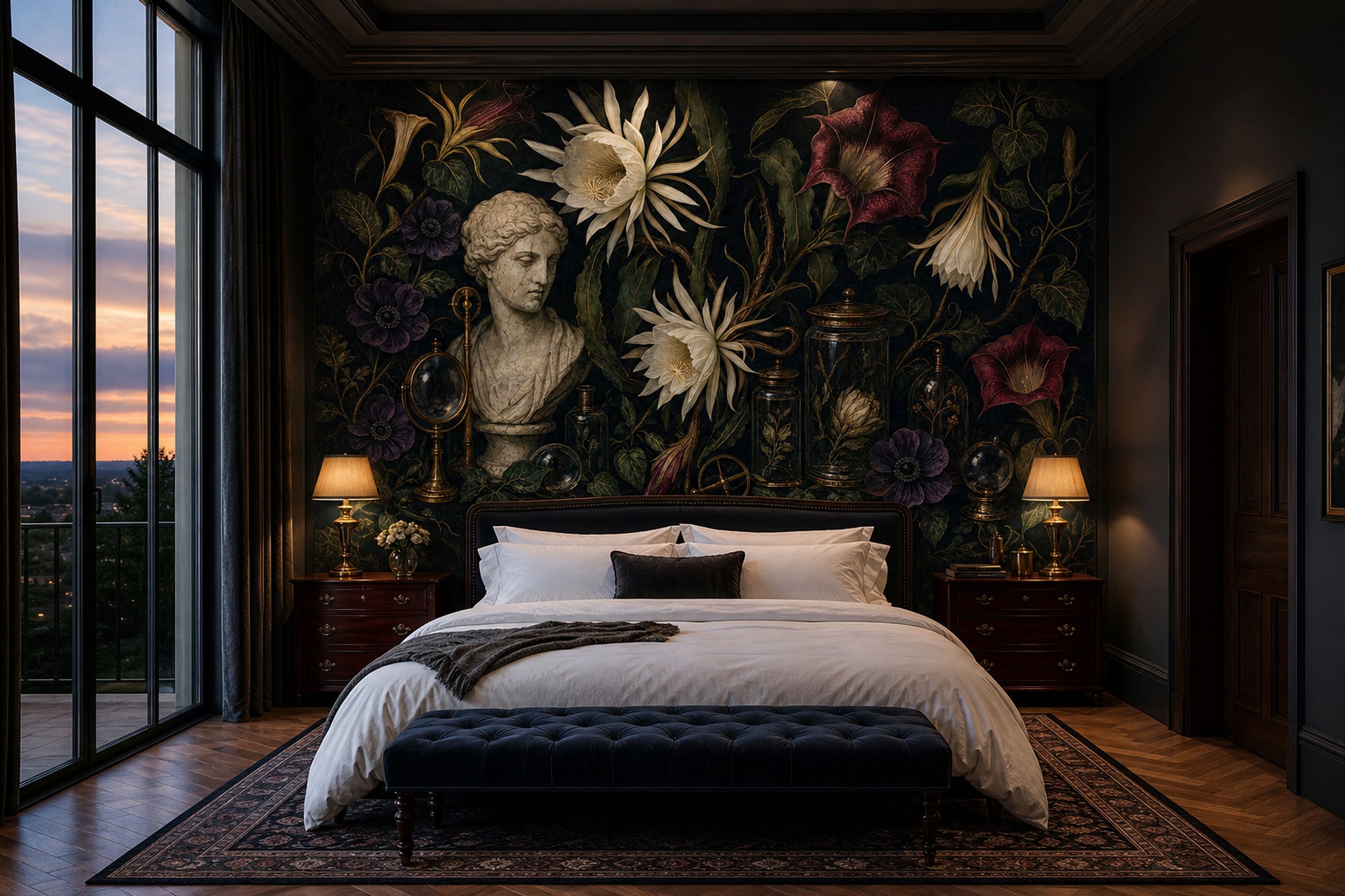 Dark Wallpaper Moody Removable Botanical Wall Decor