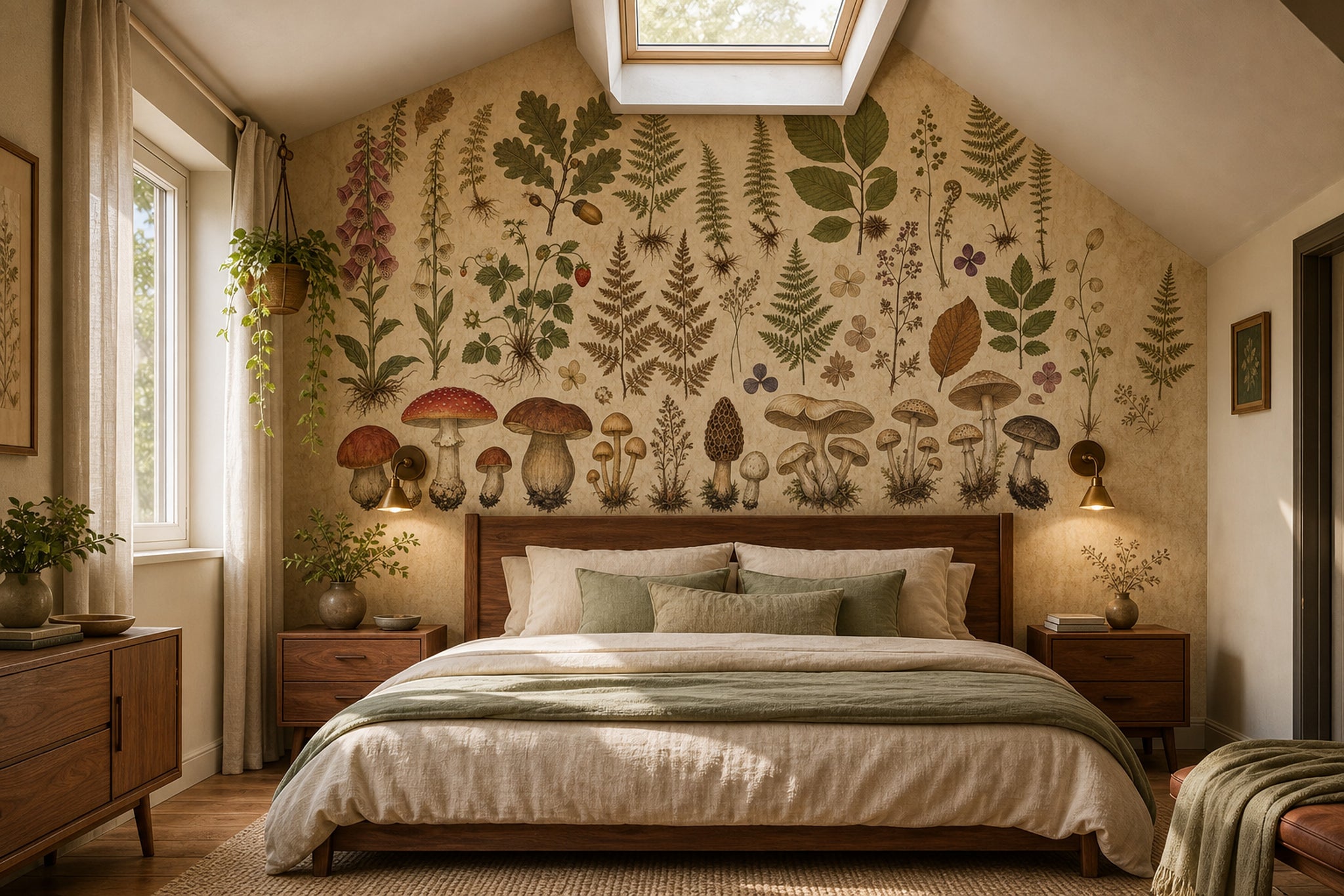 Paper Texture Wallpaper Aged Parchment Removable Botanical Wall Decor