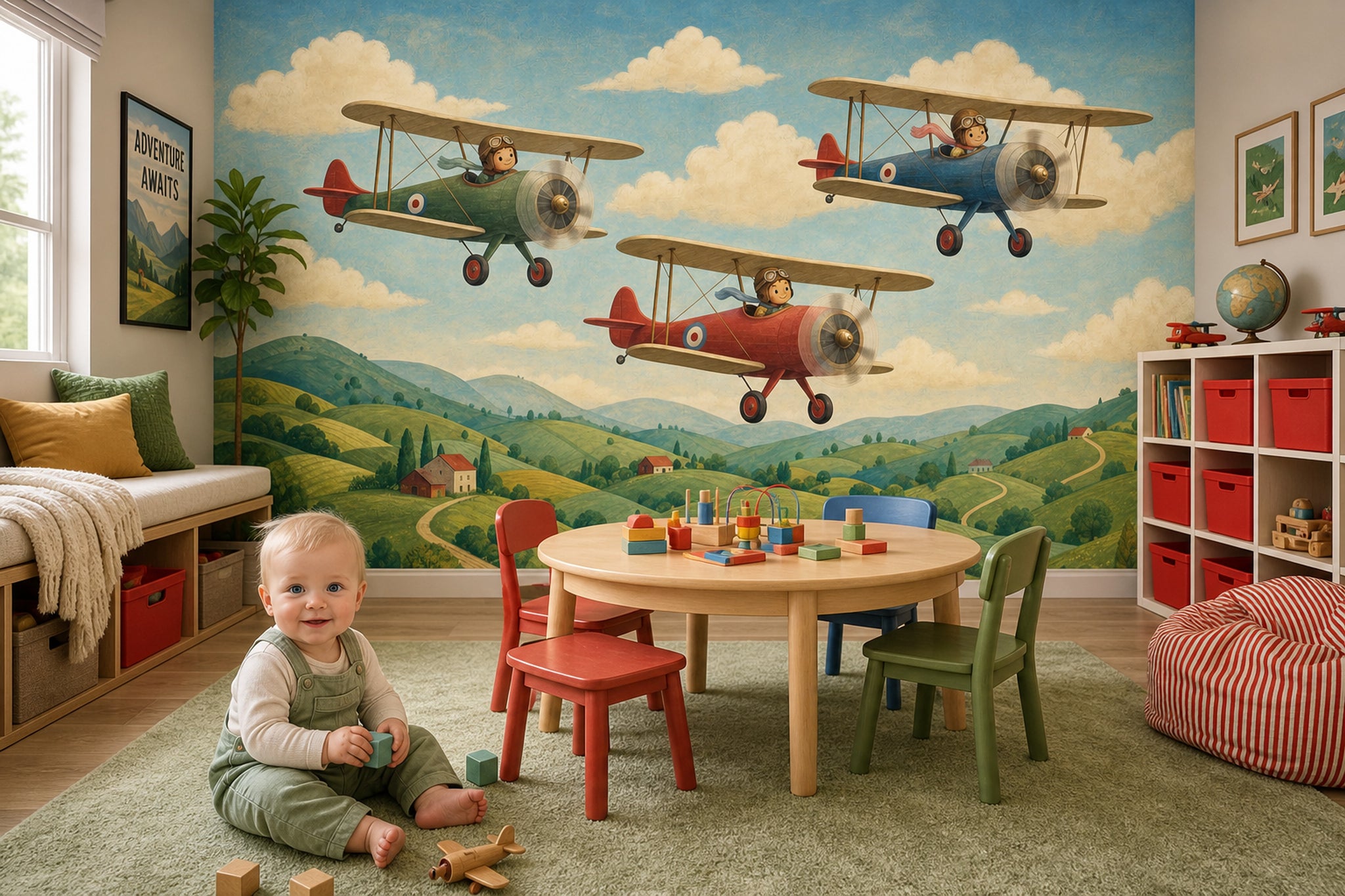 Blue Sky Clouds Wallpaper Walls Wall Mural