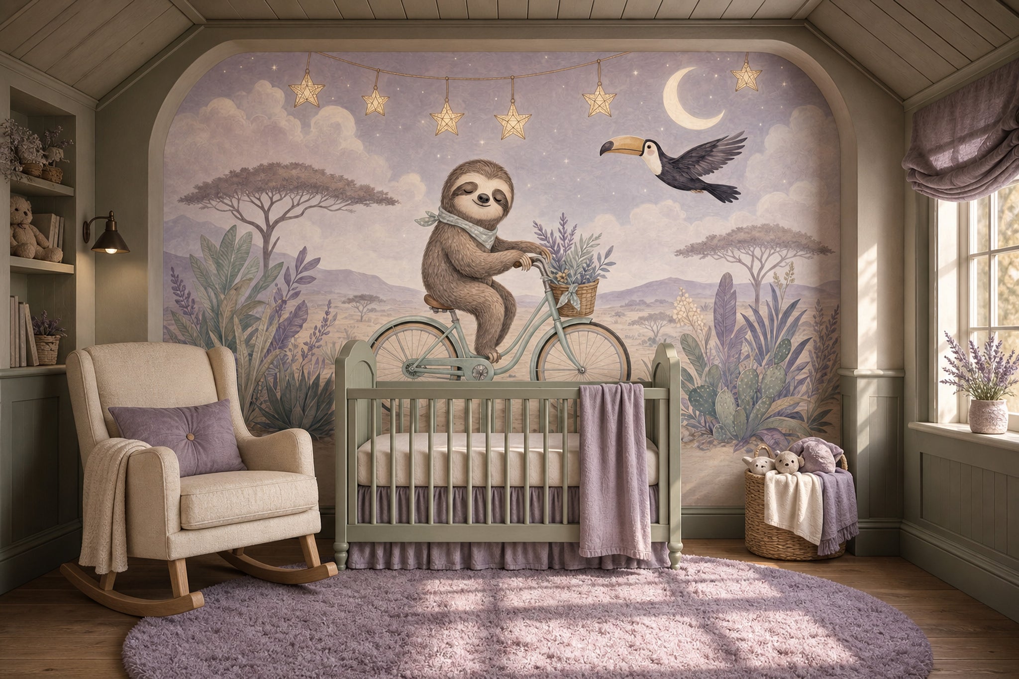 Watercolor Texture Wallpaper Pastel Illustration Removable Nursery Wall Decor