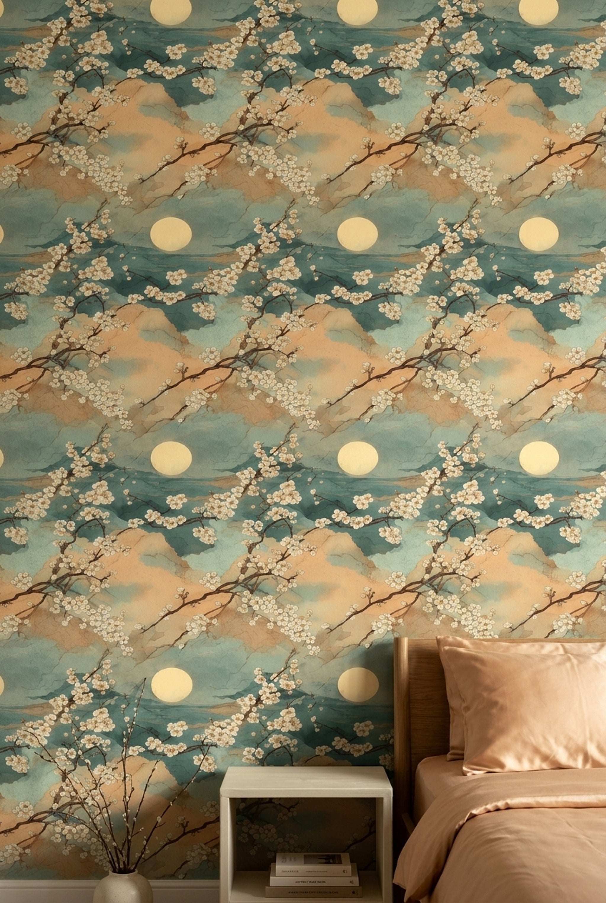 Paper Texture Wallpaper Watercolor Removable Chinoiserie Wall Double Roll