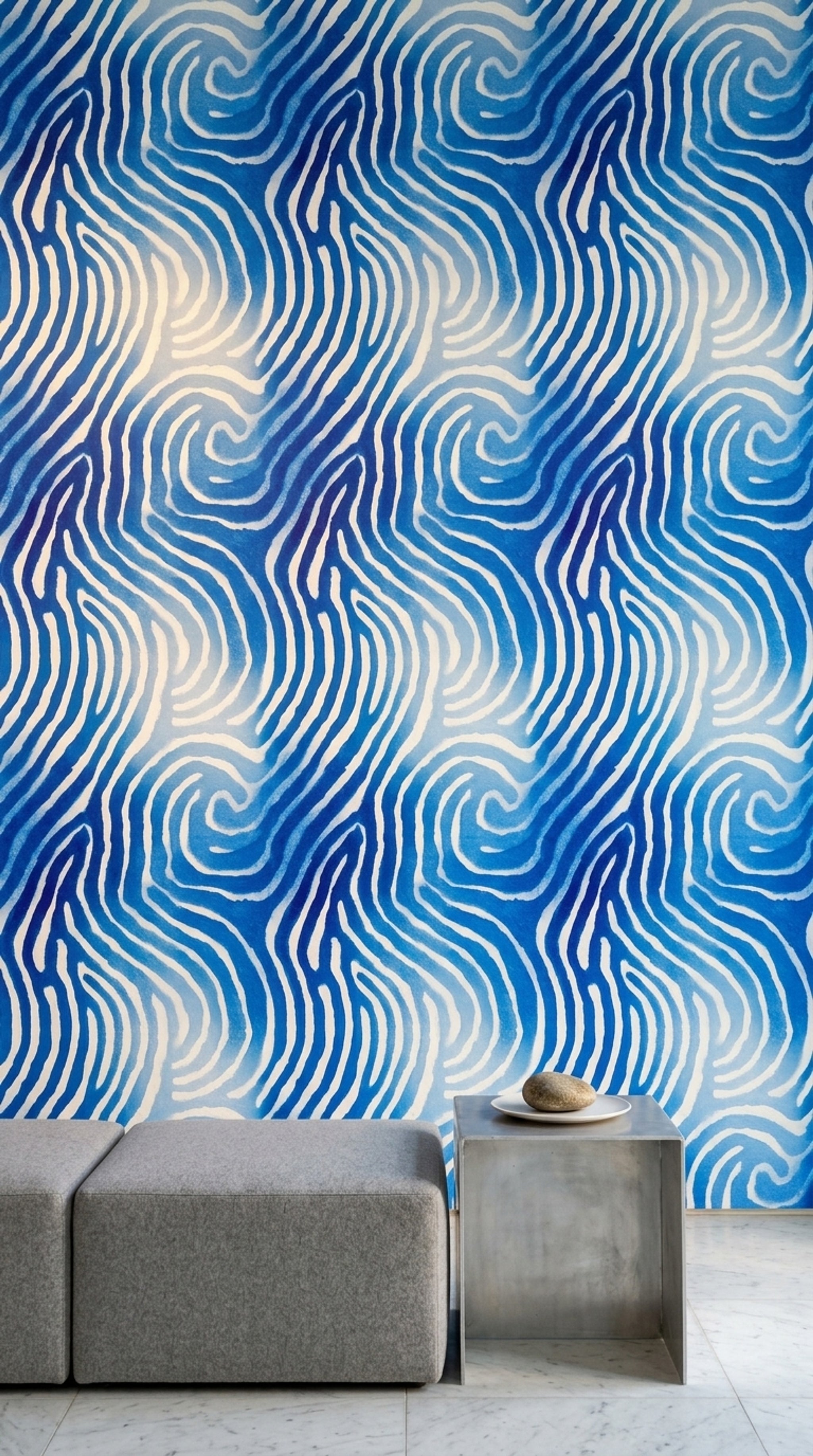 Zebra Stripes Wallpaper Swirl Coastal Removable Wall Decor