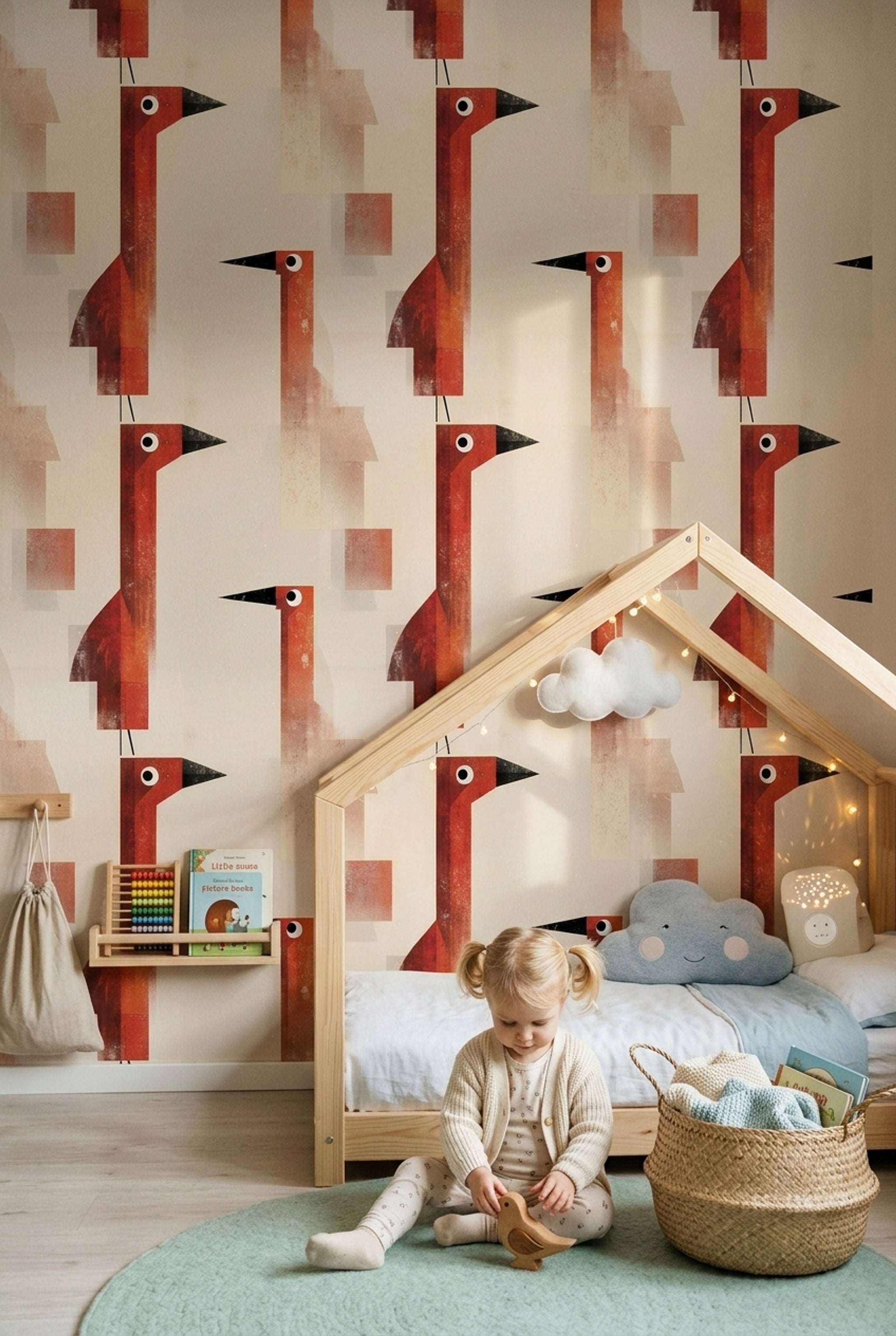 Mid Century Modern Wallpaper Retro Geometric Decorative Mural