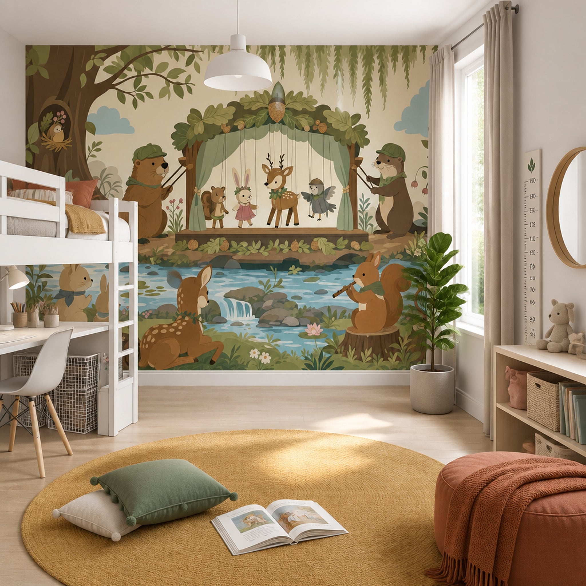 Puppet Theater Wallpaper Woodland Nursery Wall Mural