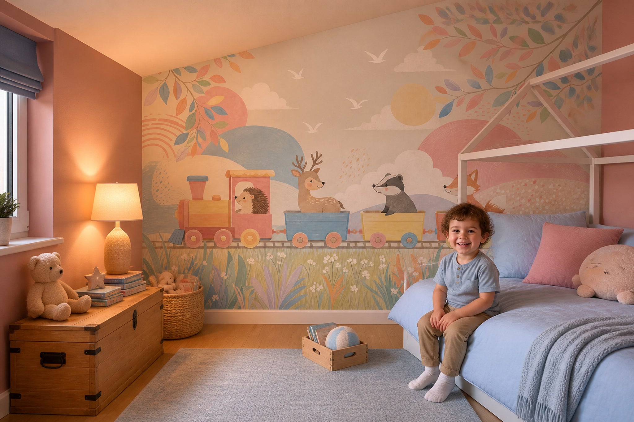 Watercolor Texture Wallpaper Pastel Removable Nursery Wall Decor
