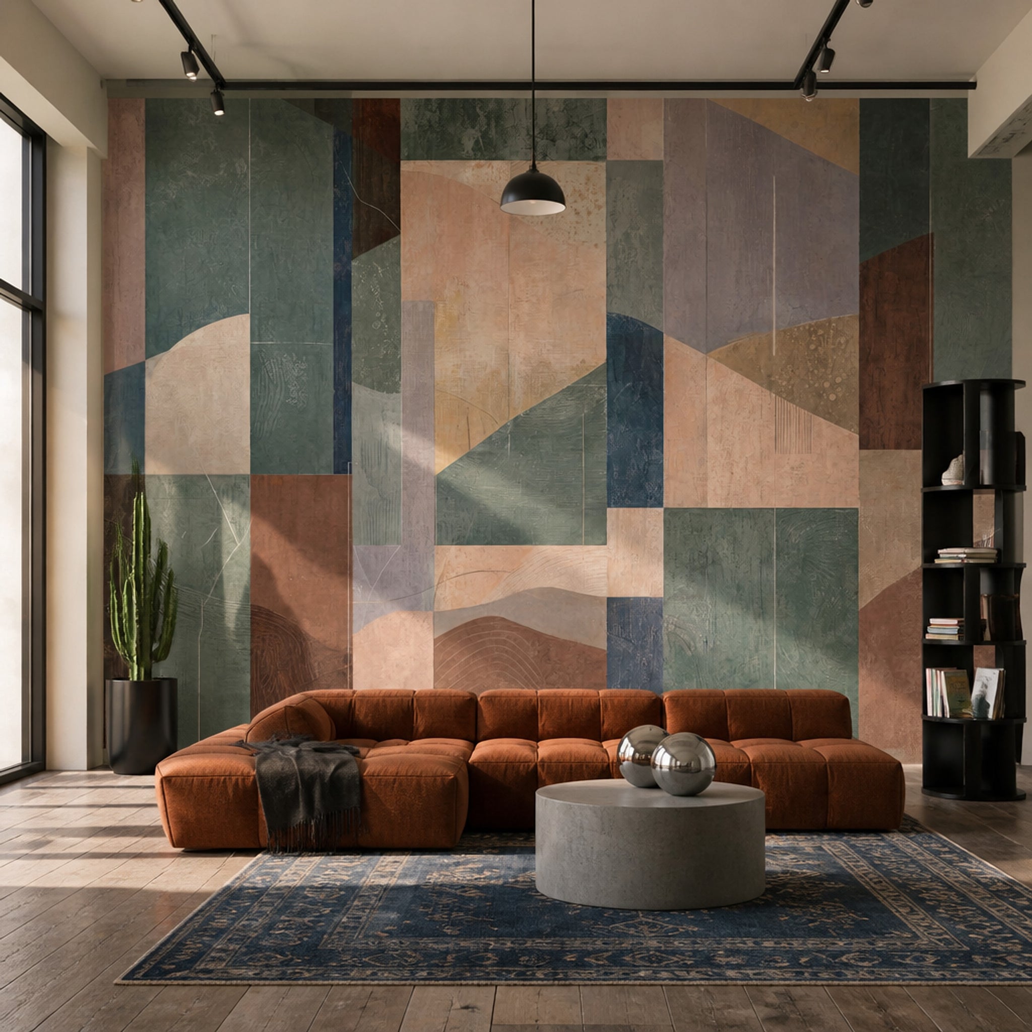 Muted Green Wallpaper Mid Century Modern Mid Century Modern Wall Mural