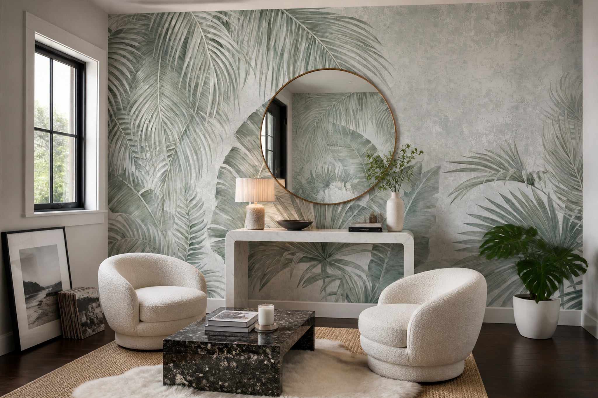 Concrete Texture Wallpaper Cement Industrial Removable Wall Decor