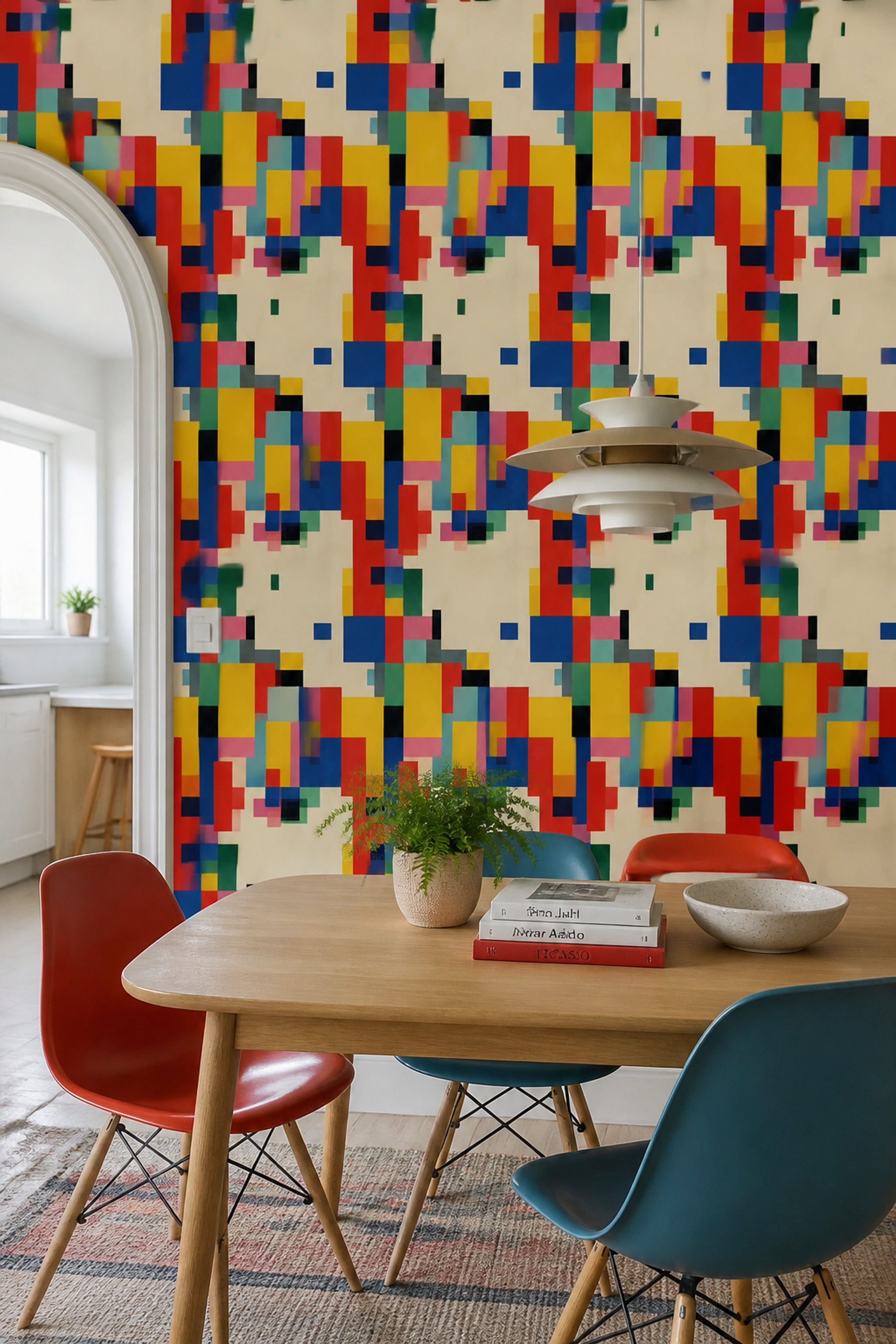 Mid Century Modern Wallpaper Retro Modernist Decorative Mural