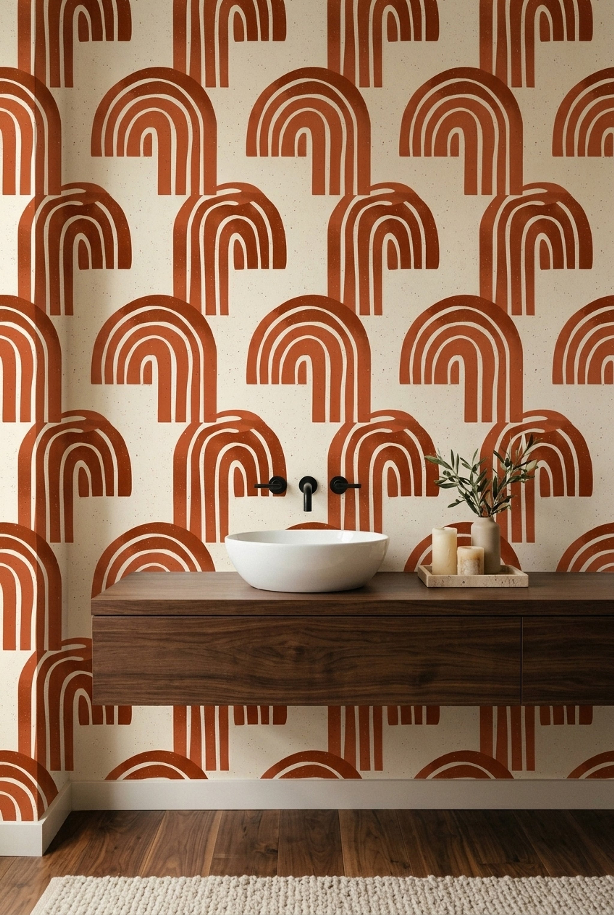 Mid Century Modern Wallpaper Retro Modern Abstract Decorative Mural