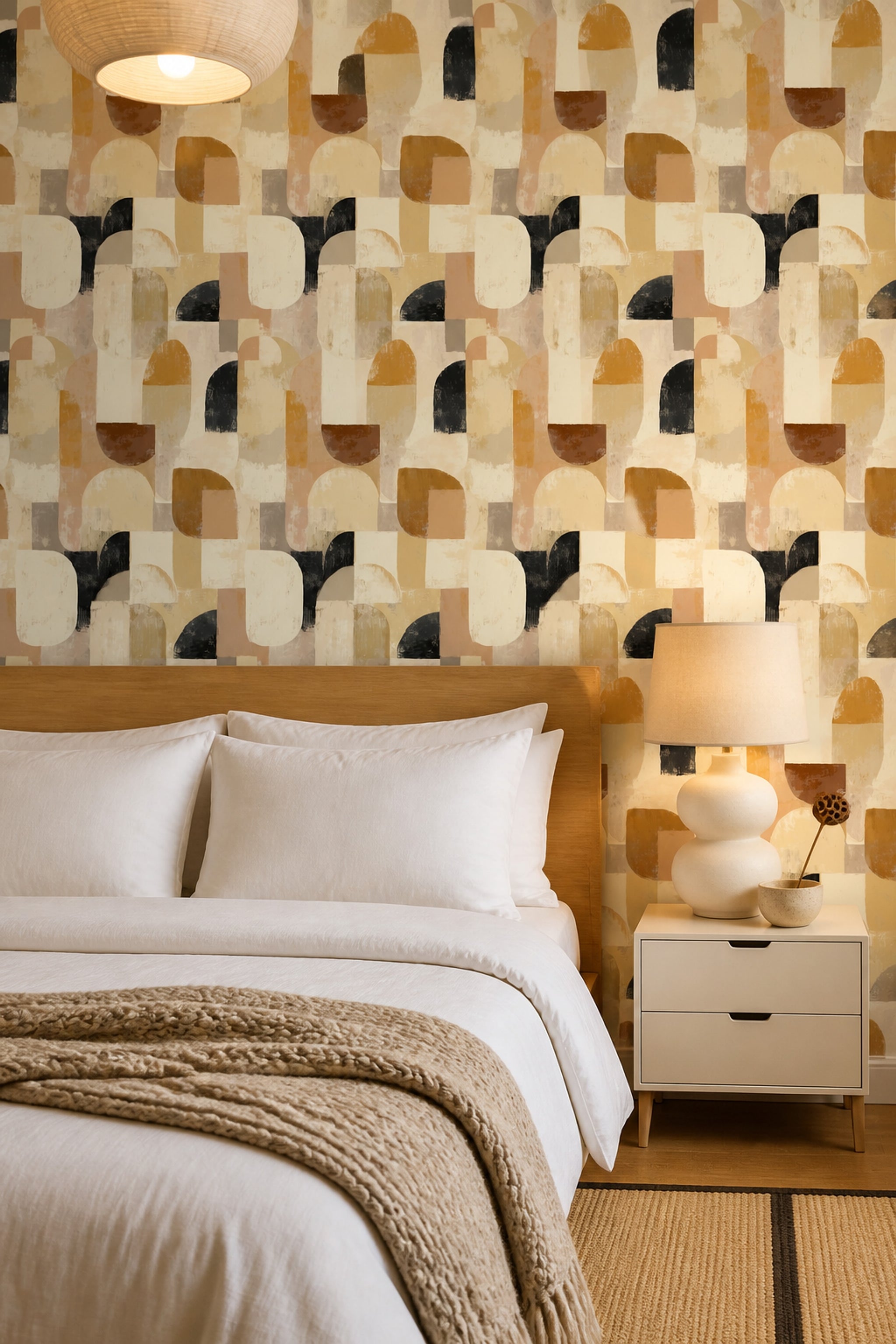 Mid Century Modern Wallpaper Retro Modern Decorative Mural