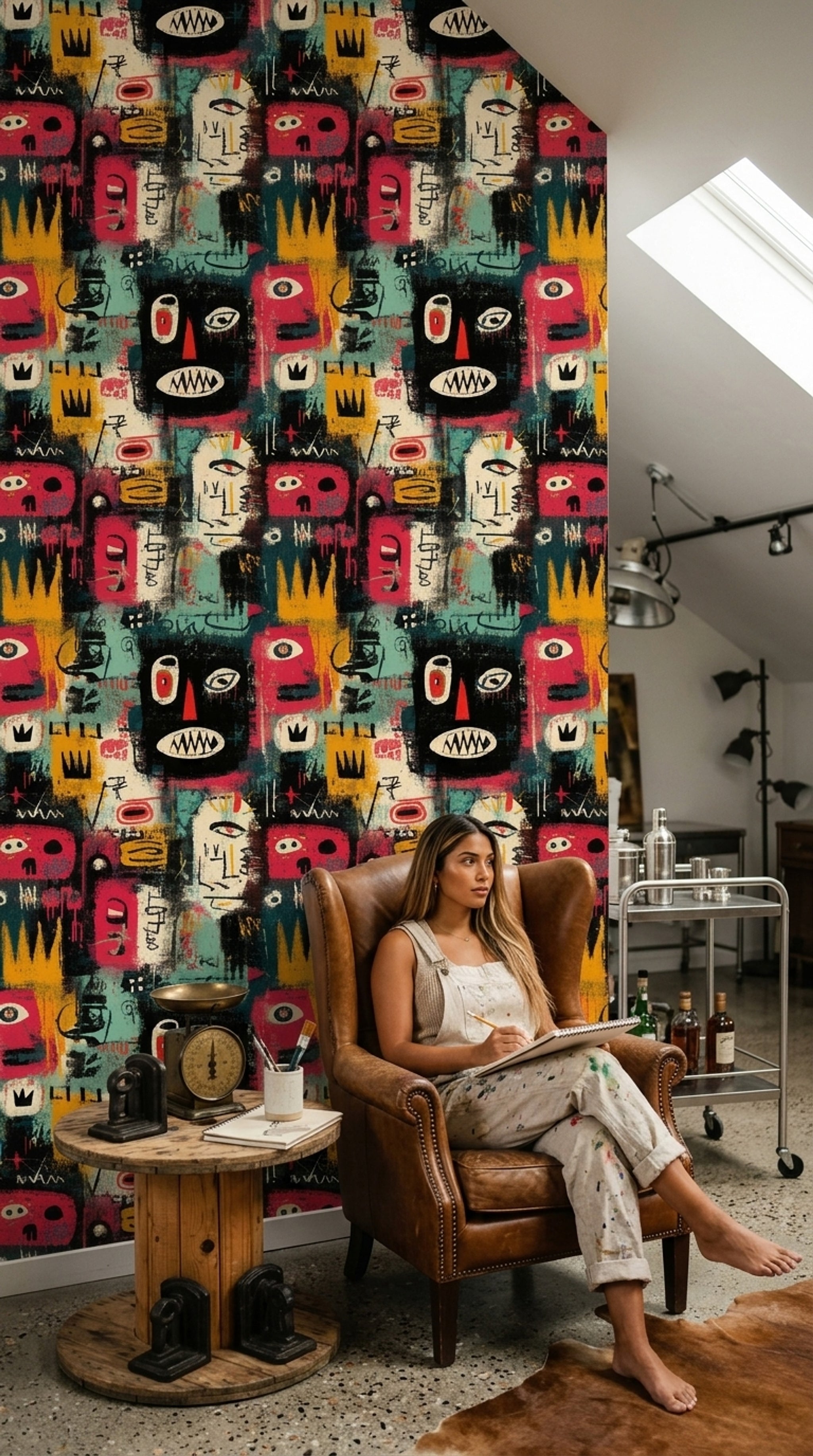 Abstract Wallpaper Graffiti Street Art Decorative Mural