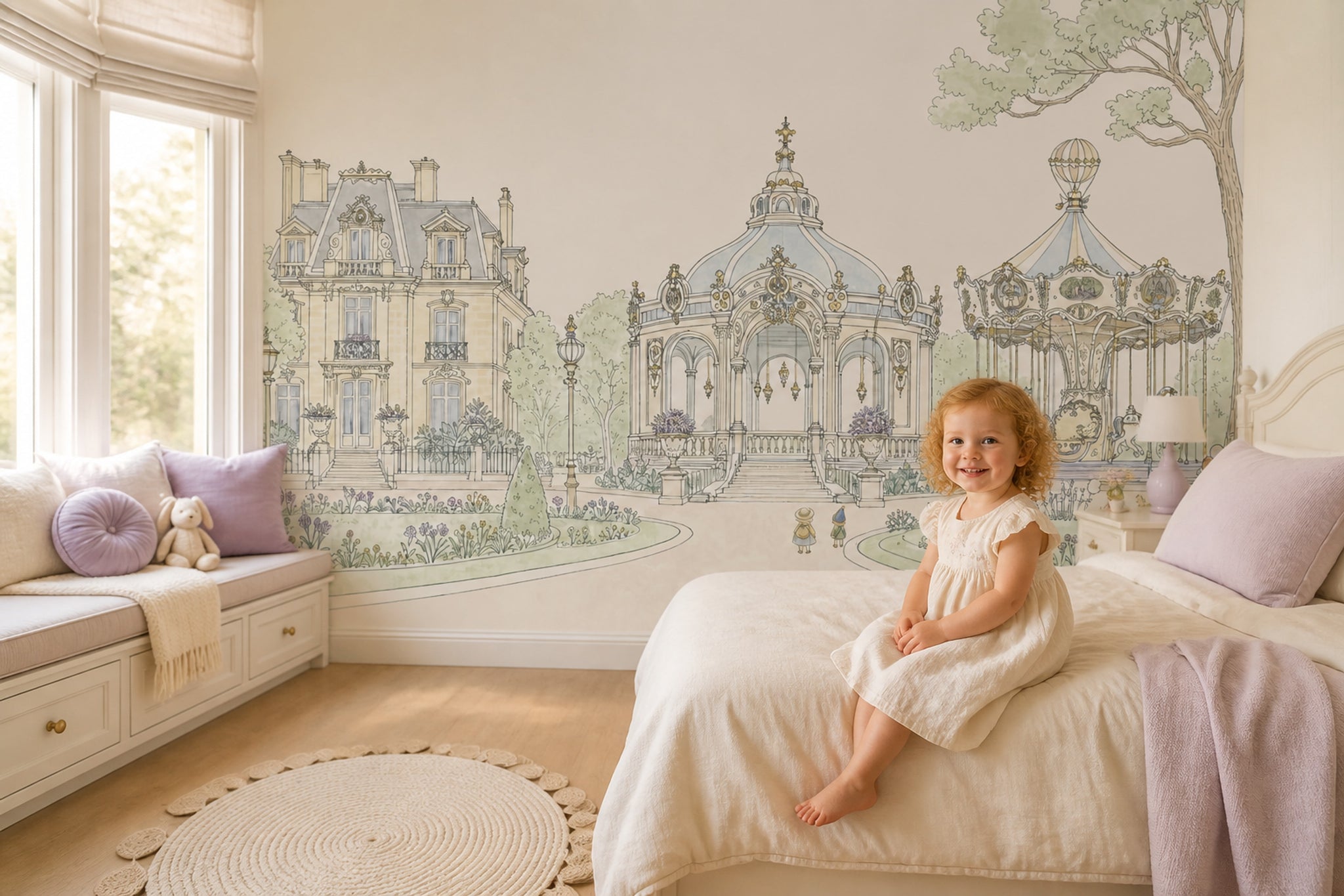 White Background Wallpaper Neutral Removable Pastel Wall Decor