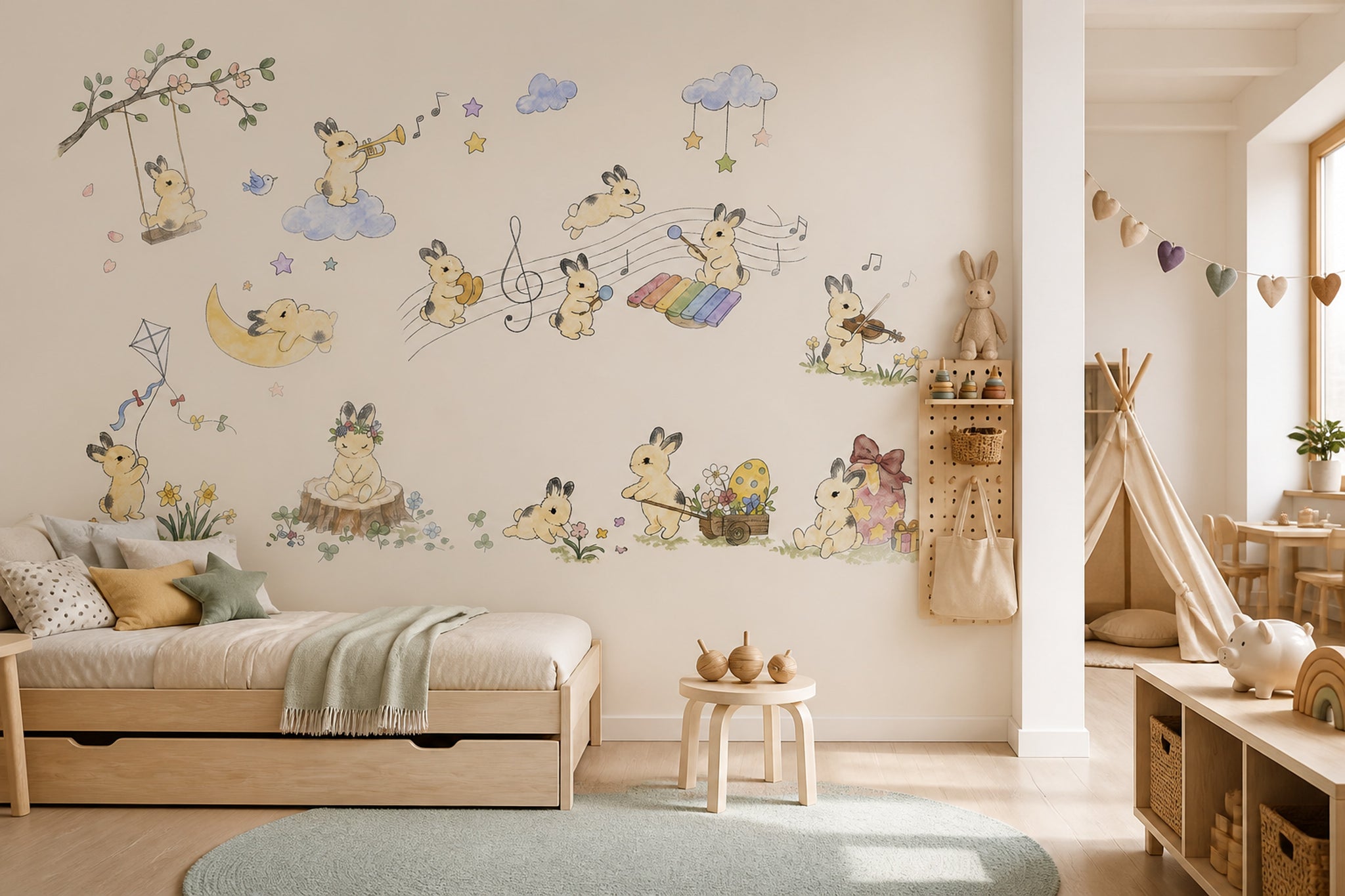 Meadow Flowers Wallpaper Wildflower Meadow Spring Floral Removable Wall Decor