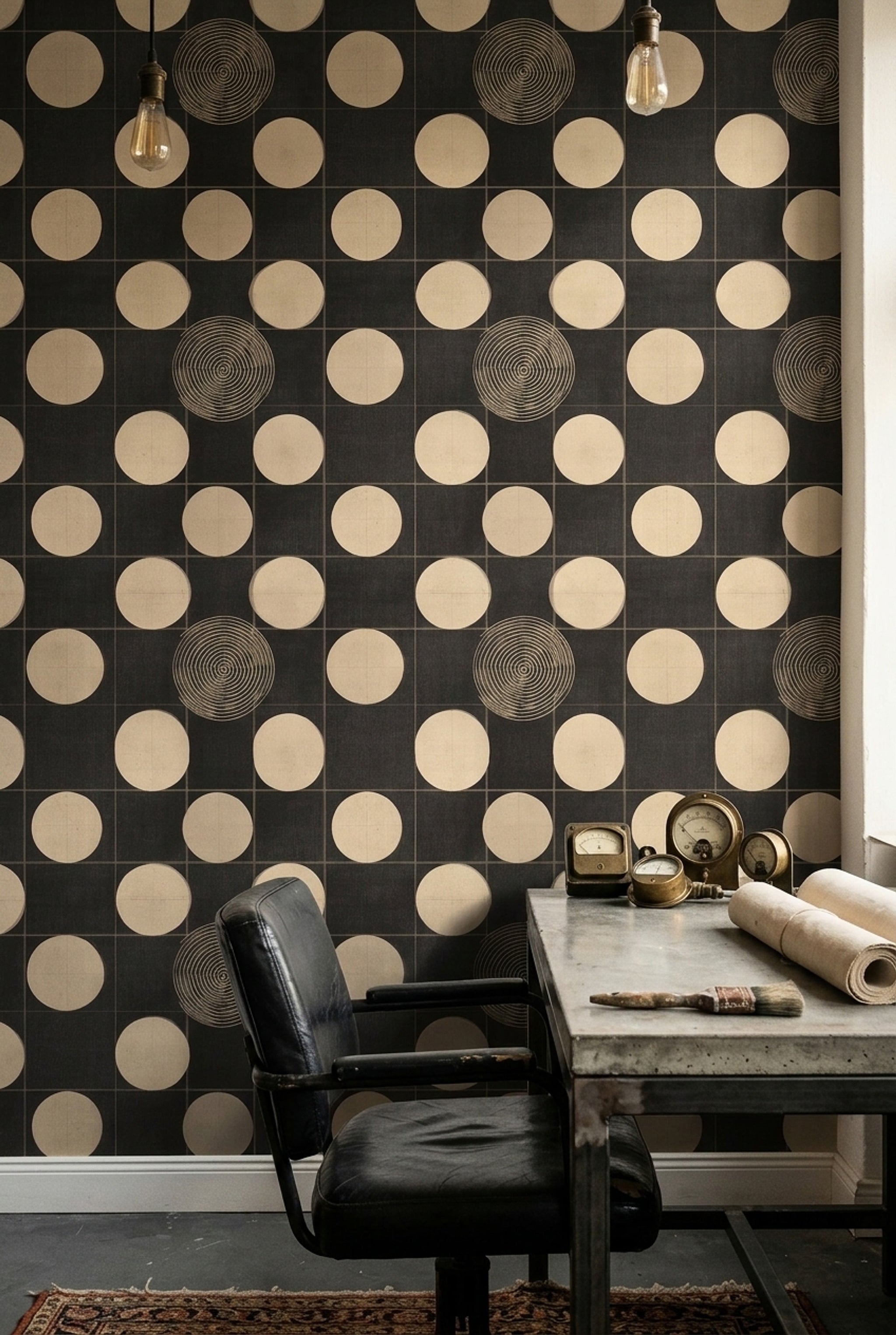 Mid Century Modern Wallpaper Retro Geometric Decorative Mural
