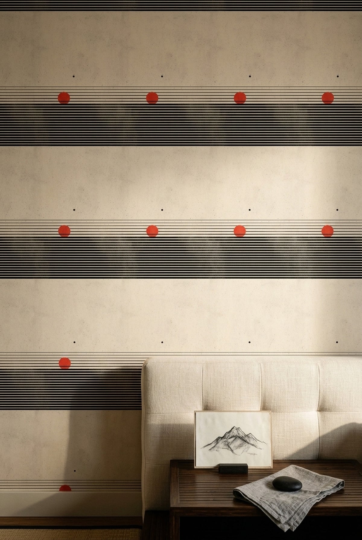 Striped Wallpaper Abstract Geometric Removable Wall Decor