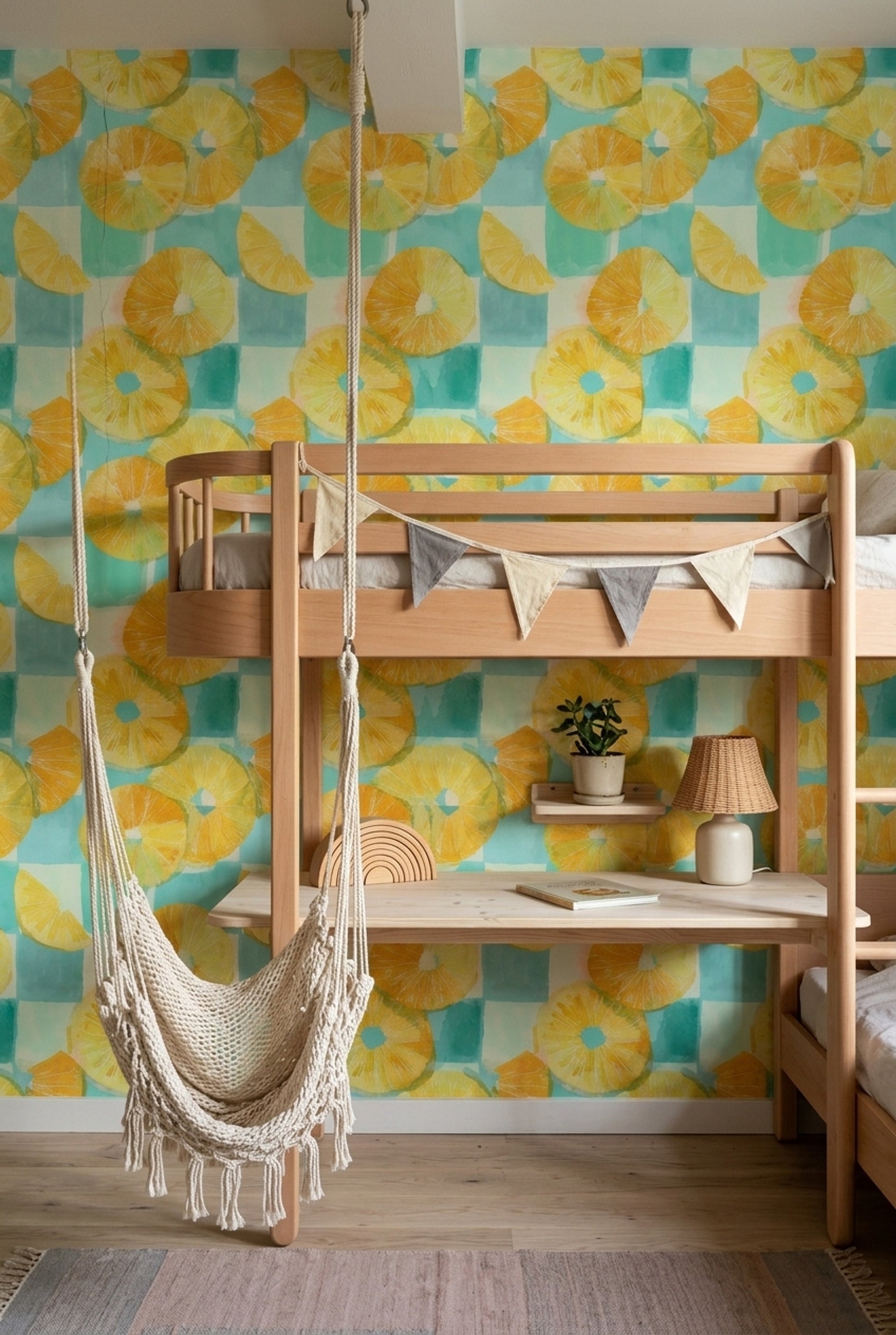 Pine Wallpaper Tropical Watercolor Removable Wall Decor