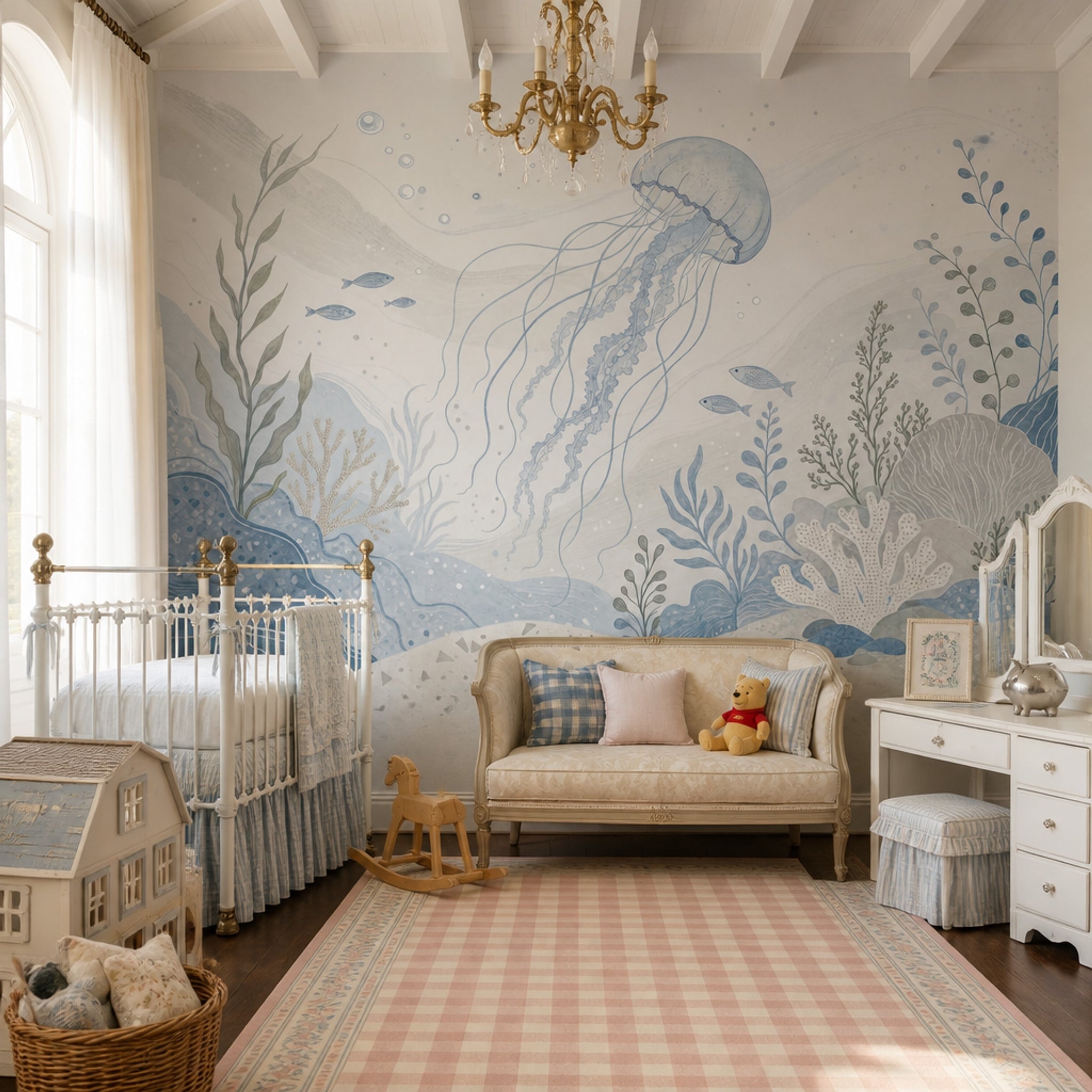 Jellyfish Wallpaper Underwater Ocean Removable Wall Decor