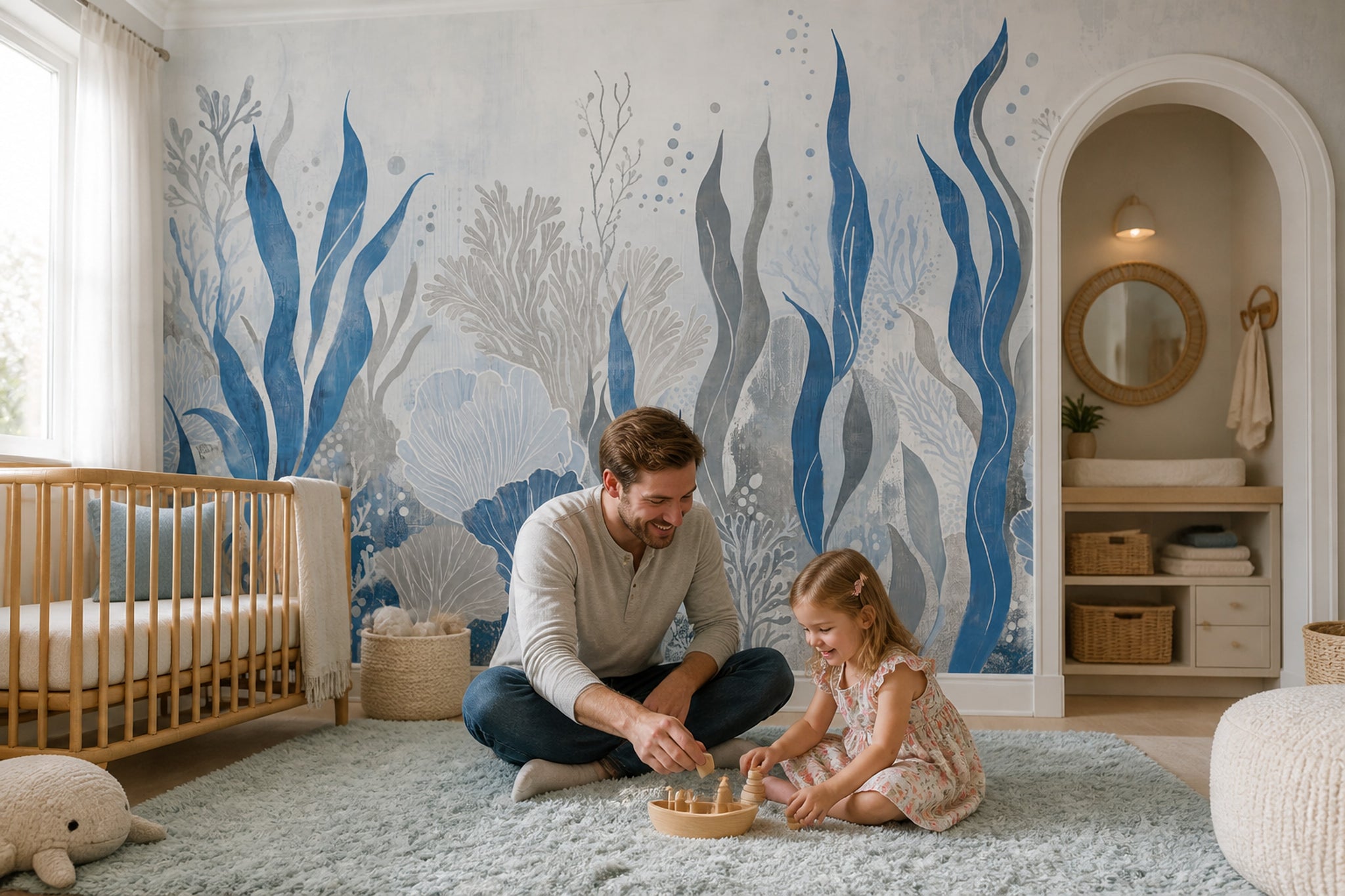 Underwater Wallpaper Seaweed Removable Coral Wall Decor