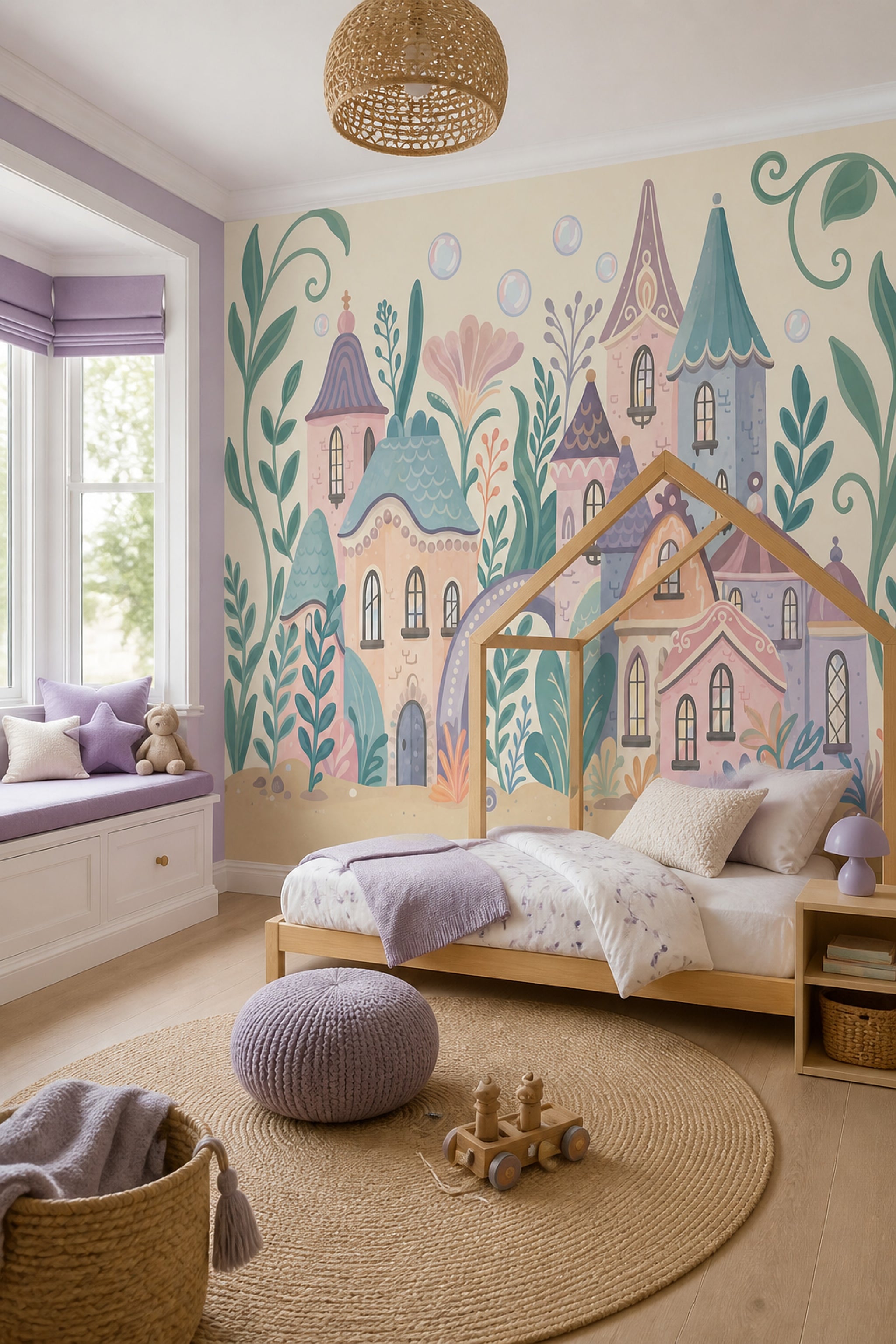 Walls Wallpaper Fairy Tale Removable Pastel Wall Decor