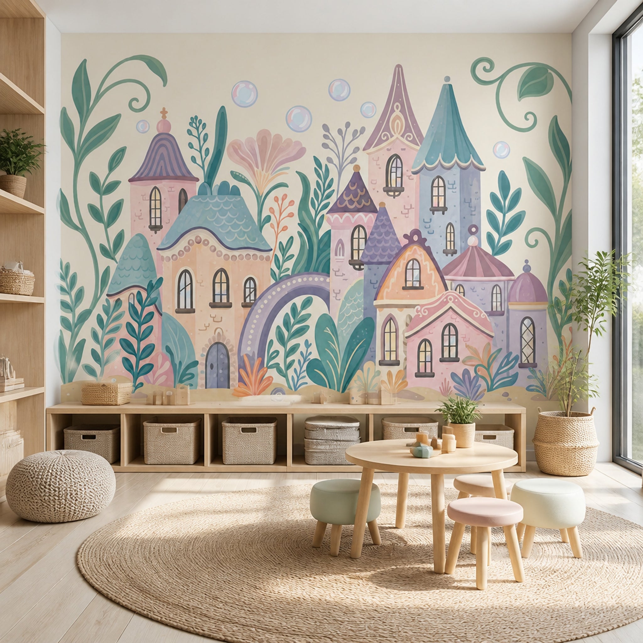 Walls Wallpaper Fairy Tale Removable Pastel Wall Decor