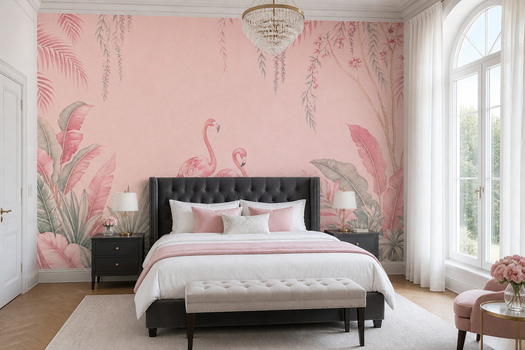 Watercolor Texture Wallpaper Pastel Tropical Wall Mural