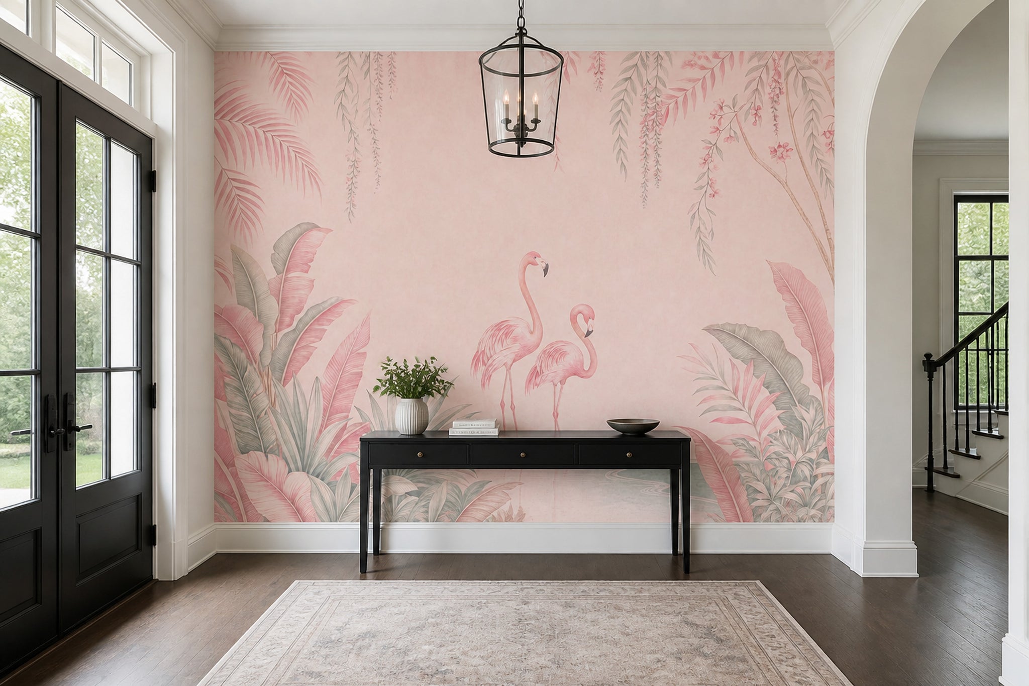 Watercolor Texture Wallpaper Pastel Tropical Wall Mural