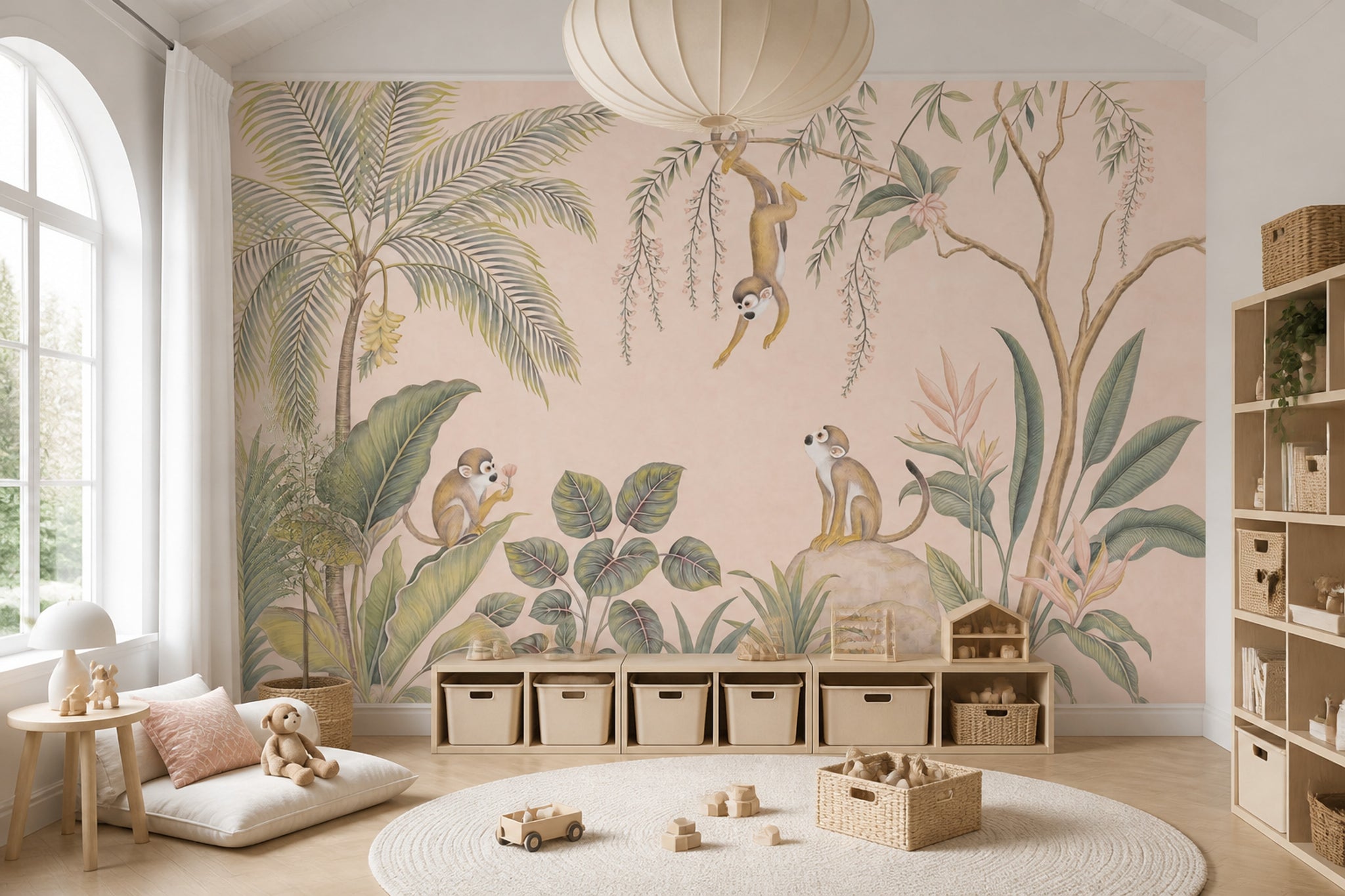 Tropical Wallpaper Monkeys Jungle Wall Mural