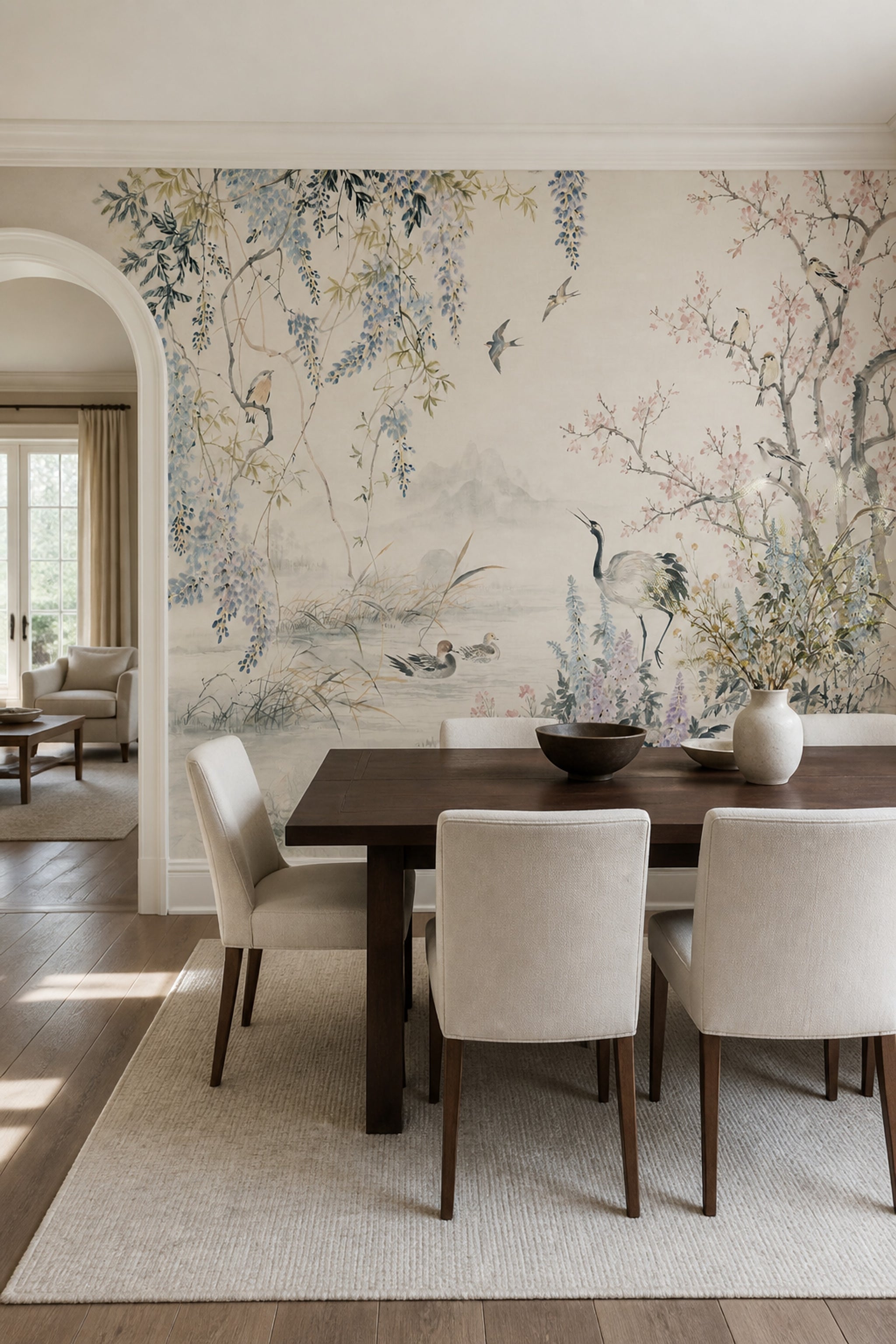 Pink Cherry Wallpaper Blossom Spring Removable Wall Decor
